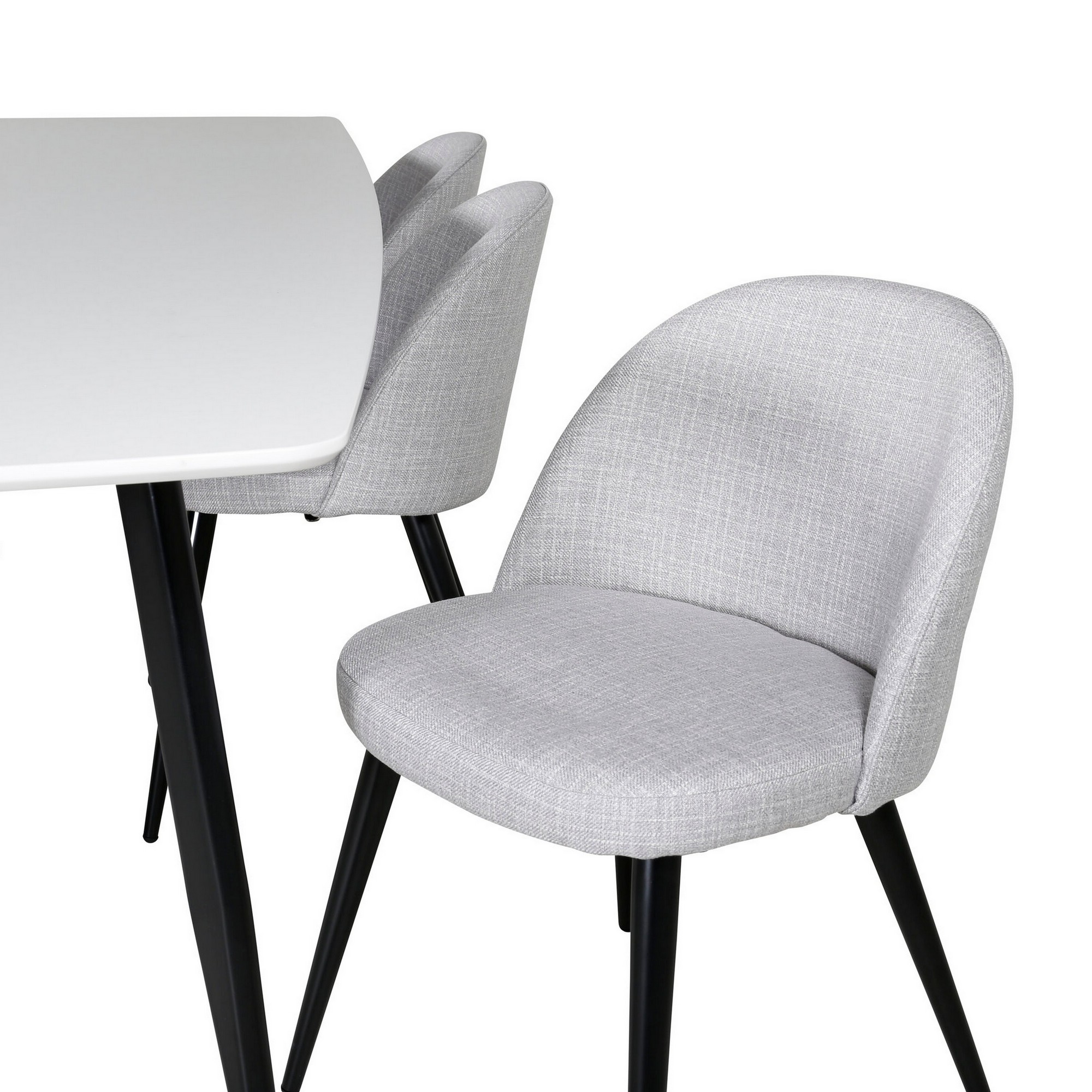 Spisegruppe Venture Home Polar med 6stk Velvet Stoler