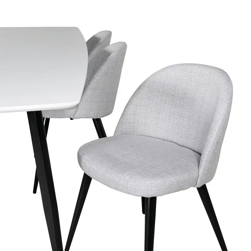 Spisegruppe Venture Home Polar med 6stk Velvet Stoler
