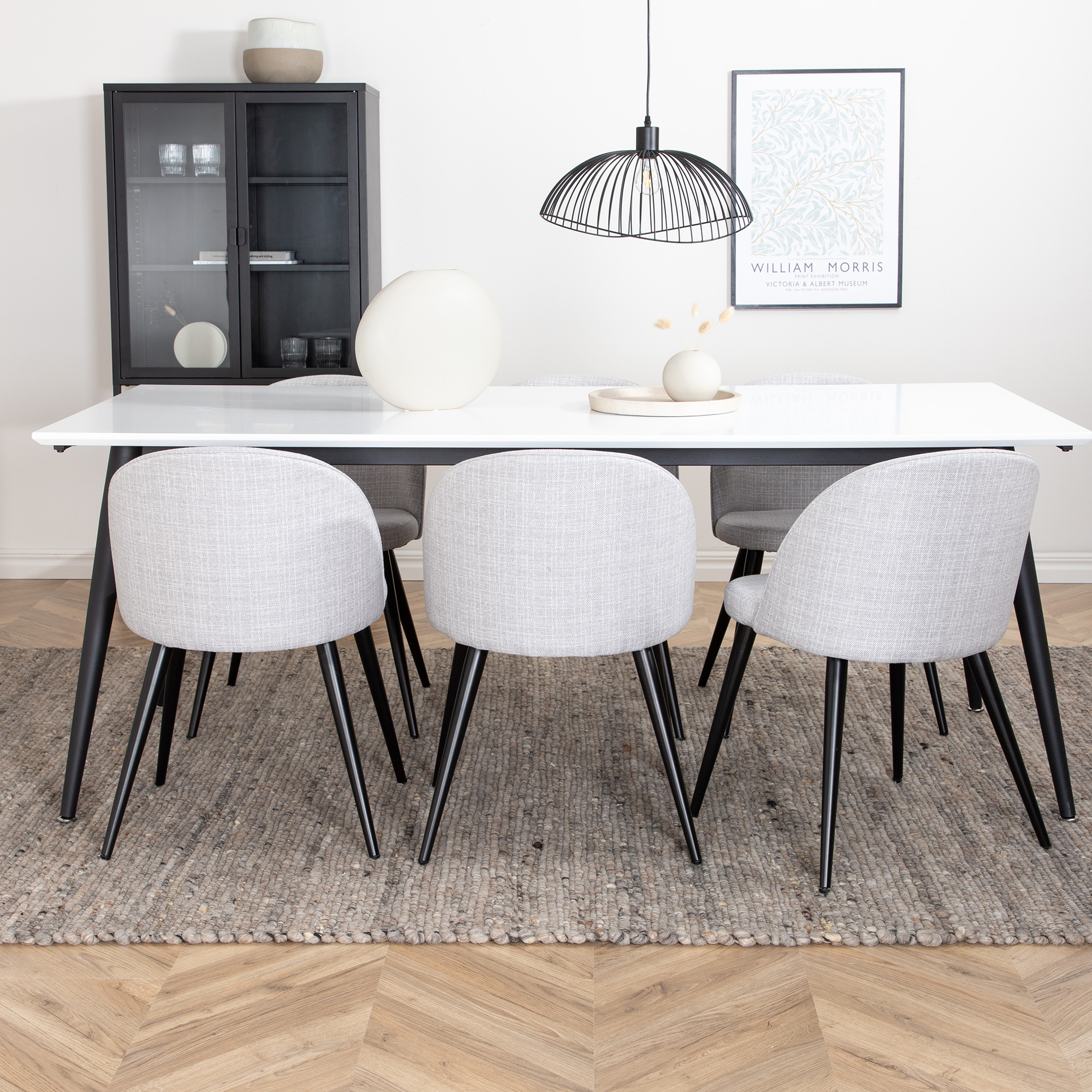 Spisegruppe Venture Home Jolie med 6 Valentina Stoler