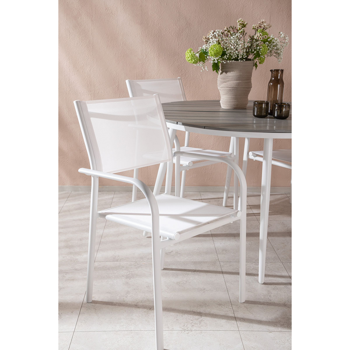 Spisegruppe Venture Home Break 120 med 4 st Santorini Stoler