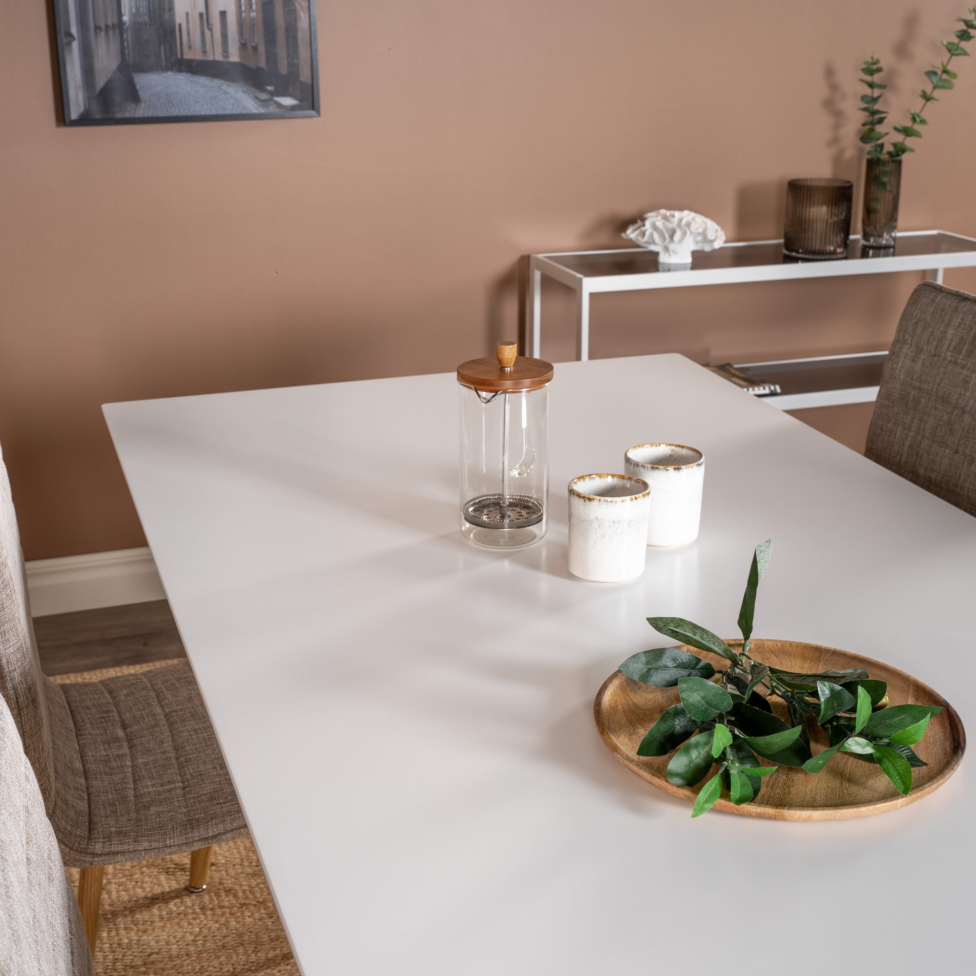 Spisegruppe Venture Home Pobbie med 4 Walerina Stoler