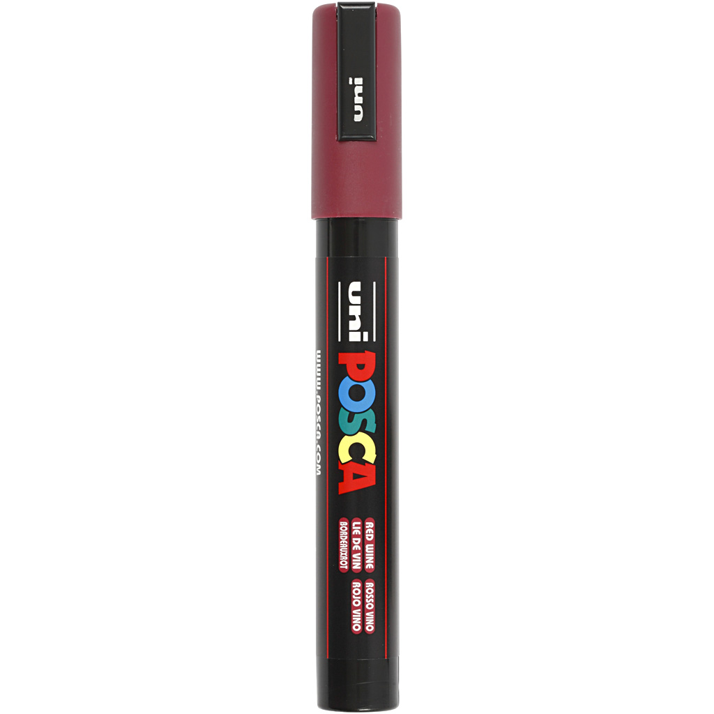 Posca Marker , red wine, nr. PC-5M, spets 2,5 mm, 1 st. Red Wine