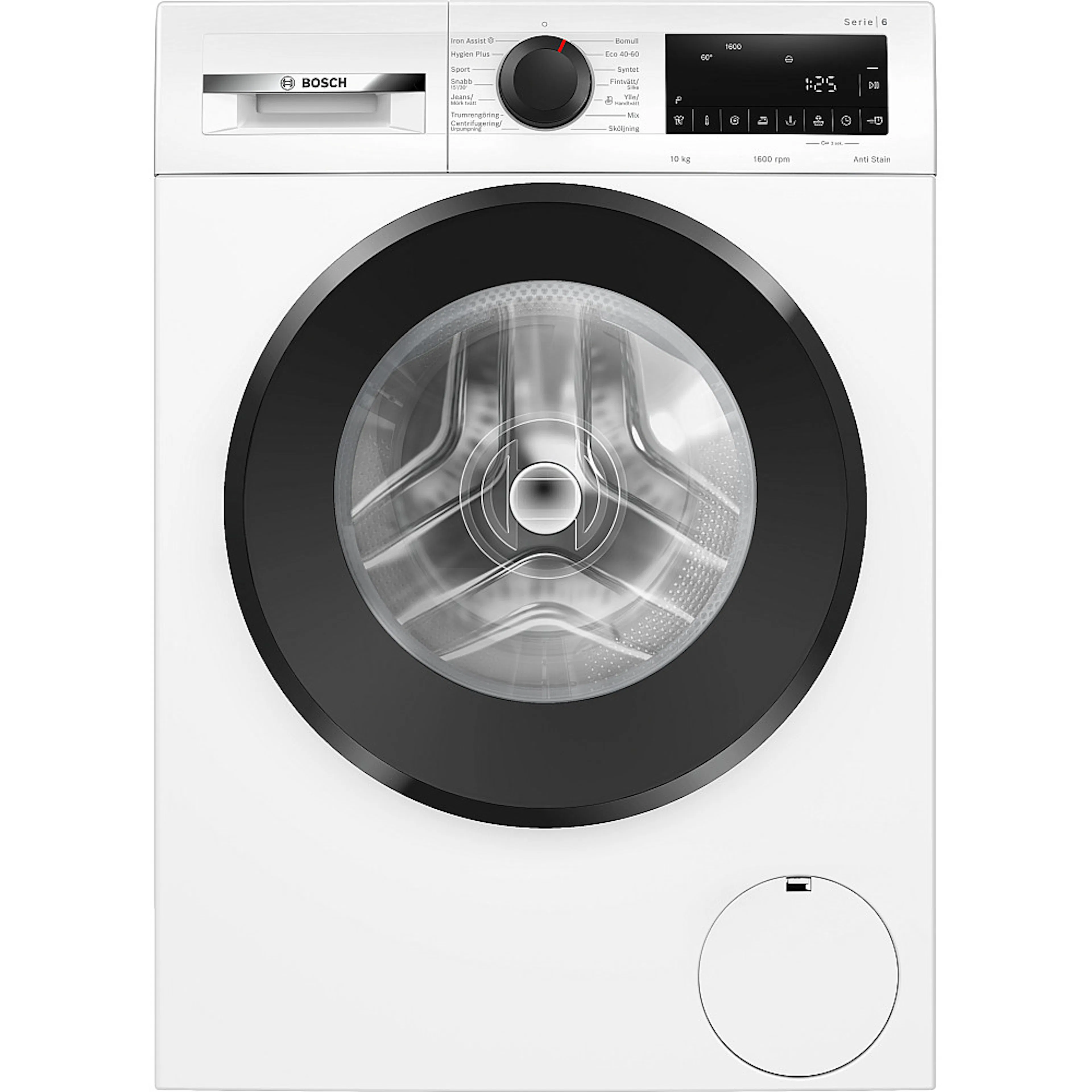 Frontmatet Vaskemaskin Bosch Serie 6 WGG256ZESN 10 kg Effektiv Flekkfjerning uten Forbehandling