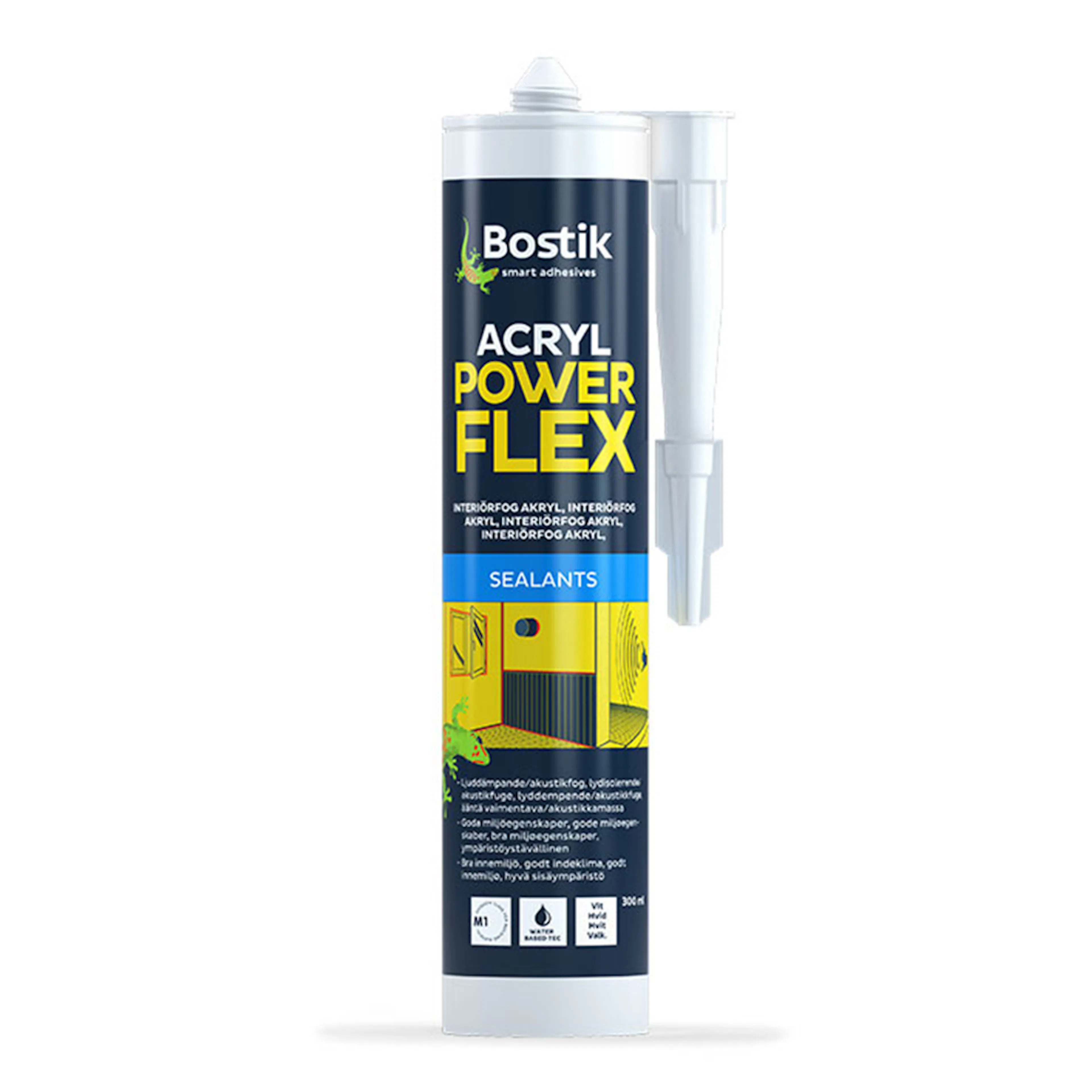 BOSTIK ACRYL POWER FLEX ÄGGSKAL VIT (S0502-Y) - 300ml Äggskalsvit, 0,3 l