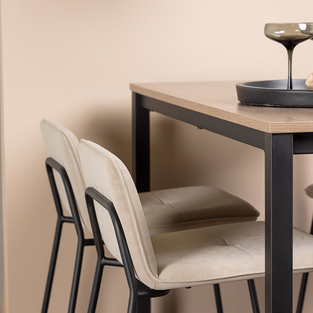 Spisegruppe Venture Home Camden med 4 Bisbee Stoler
