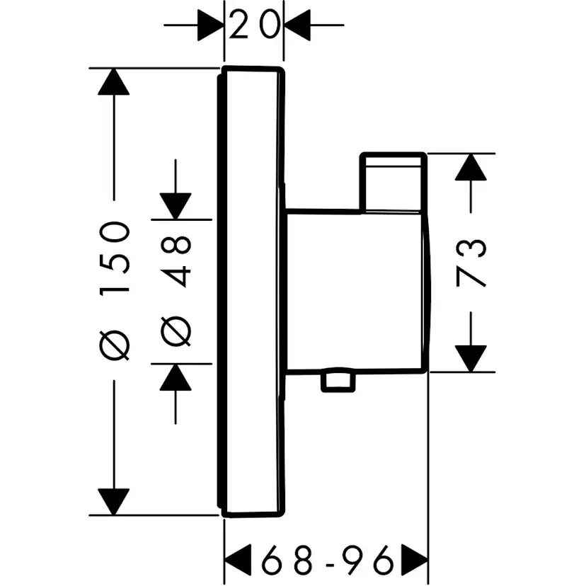Dusjbatteri Hansgrohe ShowerSelect S Highflow