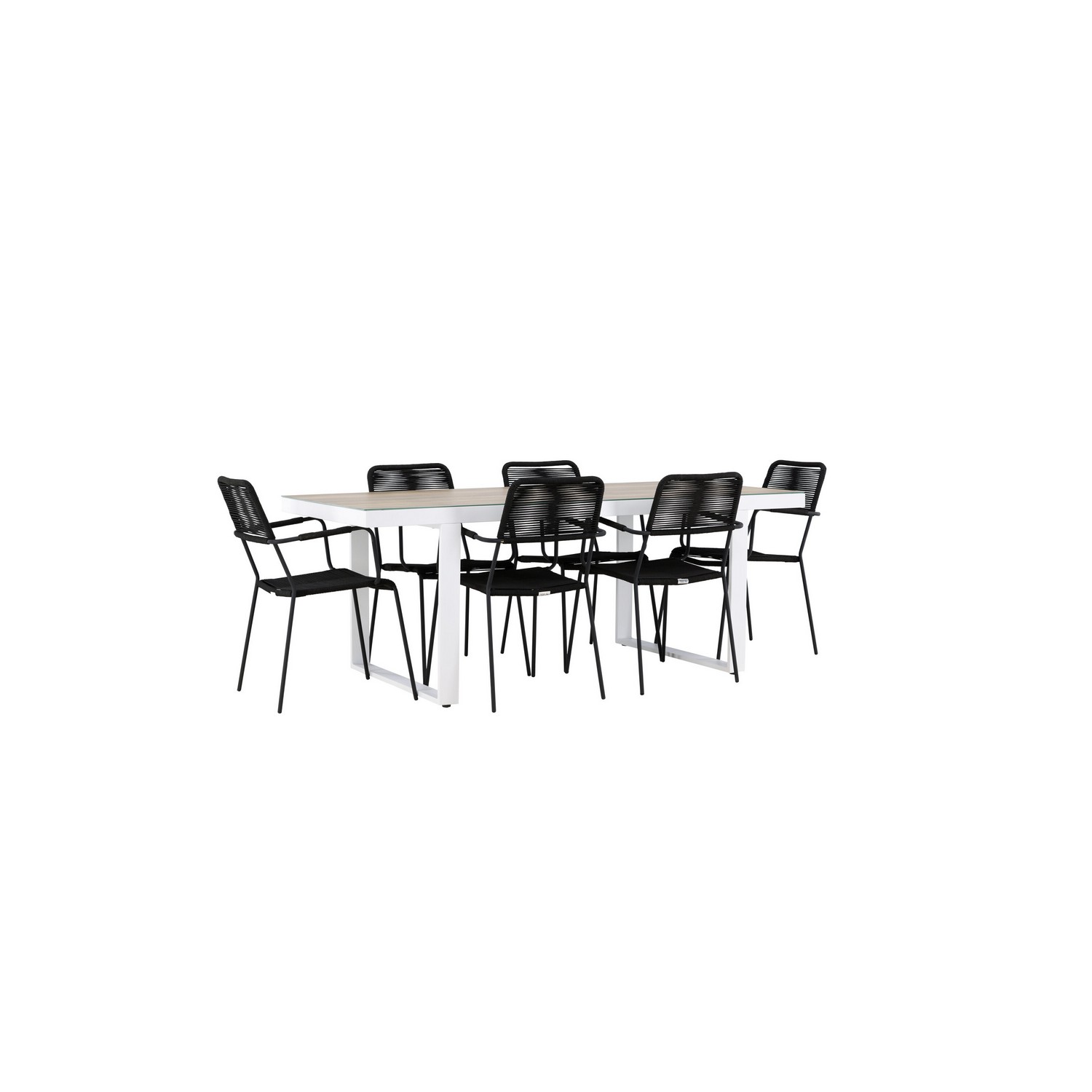 Hagegruppe Venture Home Merlo med 6 Lindos Lenestoler