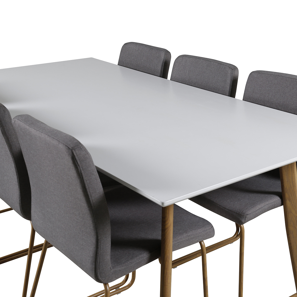 Spisegruppe Venture Home Polar Ø100 cm med 6st Mace Spisestoler