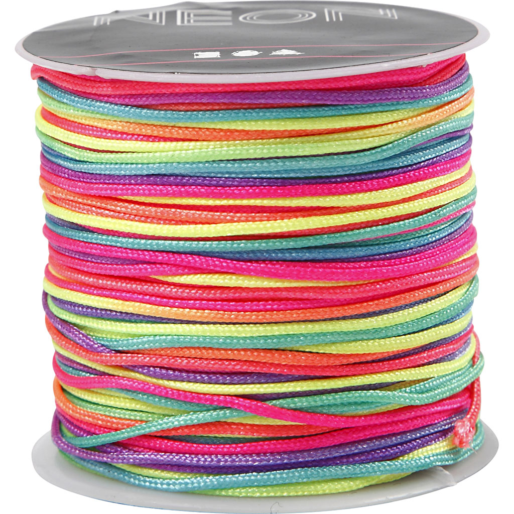 Knyttesnor Creativ Company Multicolor Neon 28 m/1 Rl