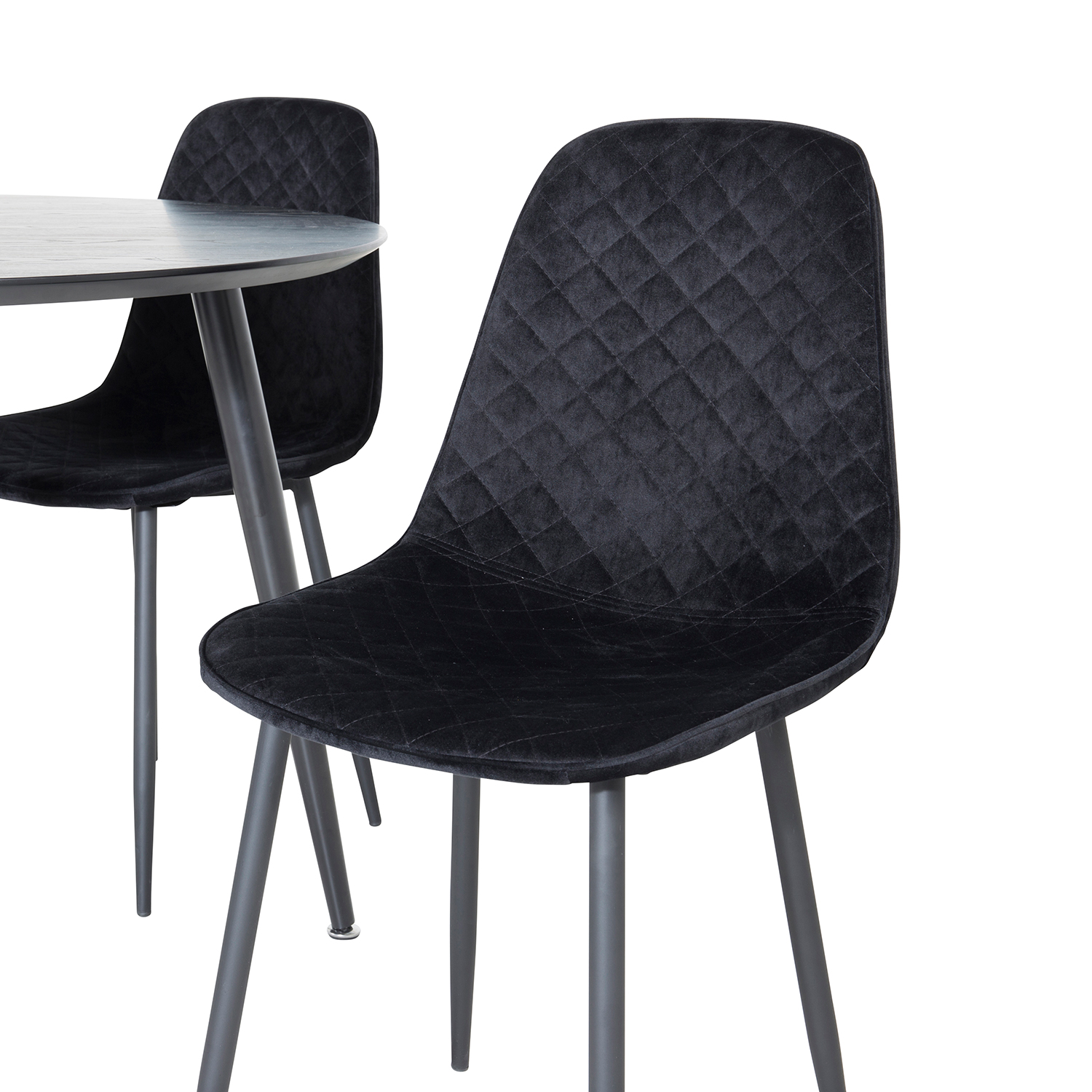 Spisegruppe Venture Home Dipp Ø115 cm med 4 Polar Stoler