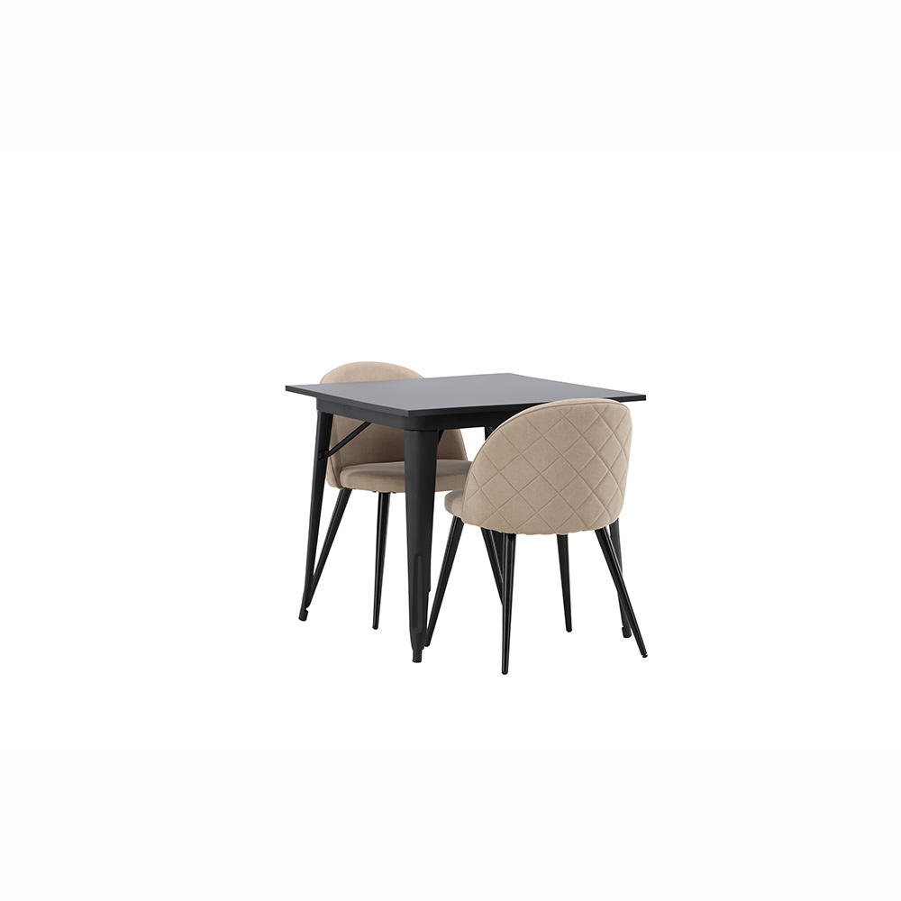 Spisegruppe Venture Home Tempe med 2 Velvet Stitches Stoler