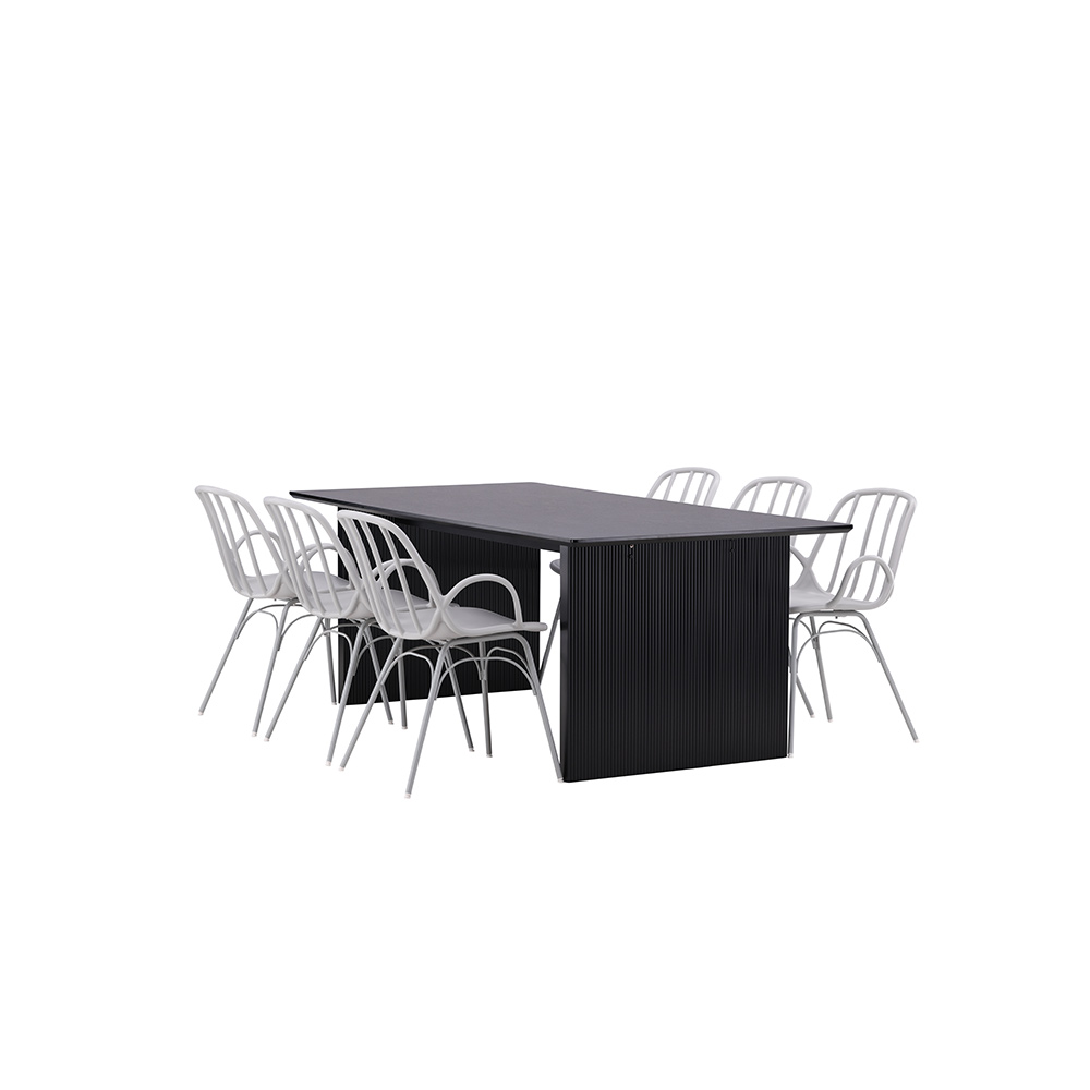 Spisegruppe Venture Home Vail med 6 Dyrön Stoler