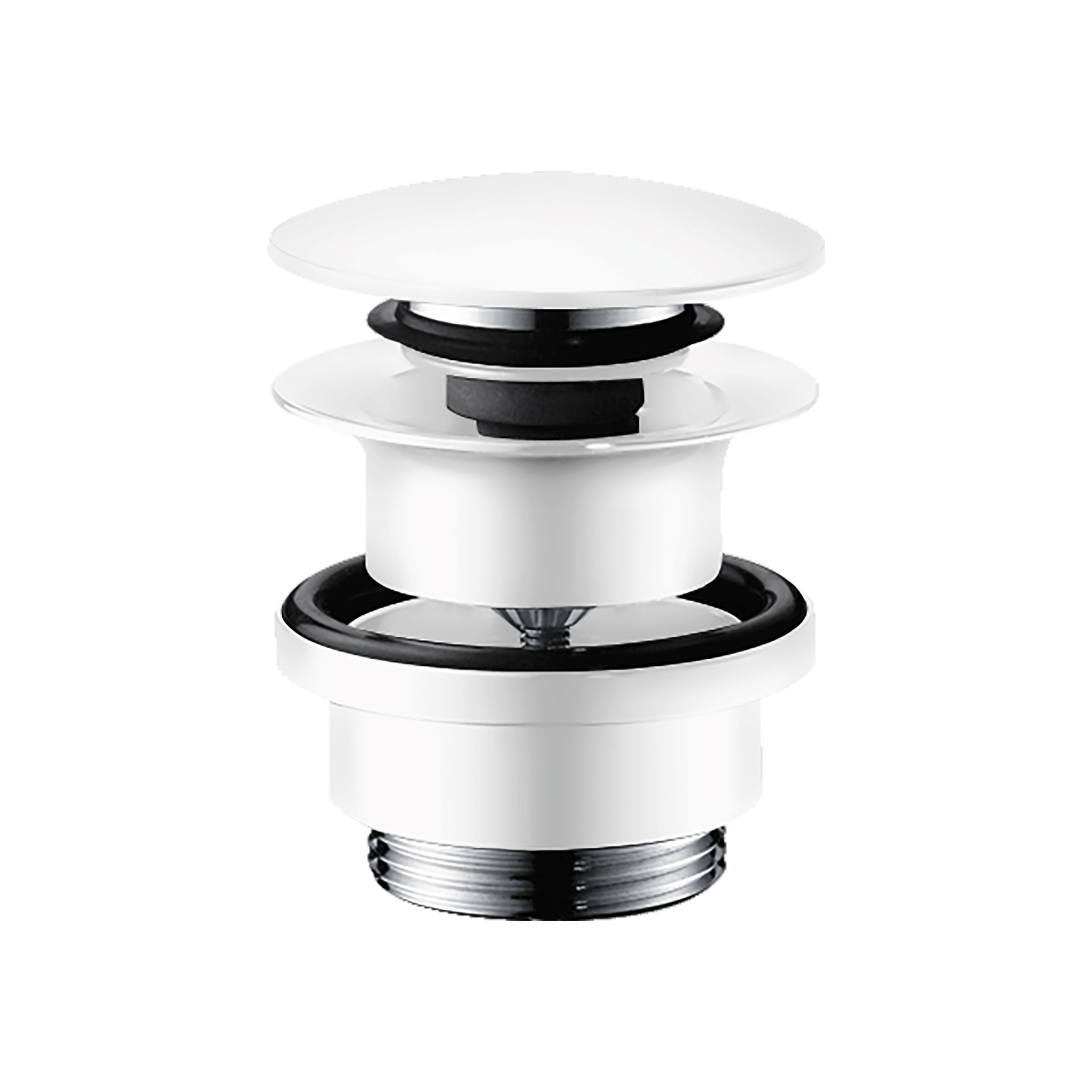 Bottenventil Hansgrohe Push-open Mattvit MattHvit