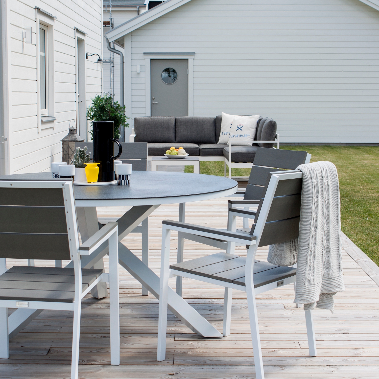 Spisegruppe Venture Home Copacabana med 6 Lova Lenestoler