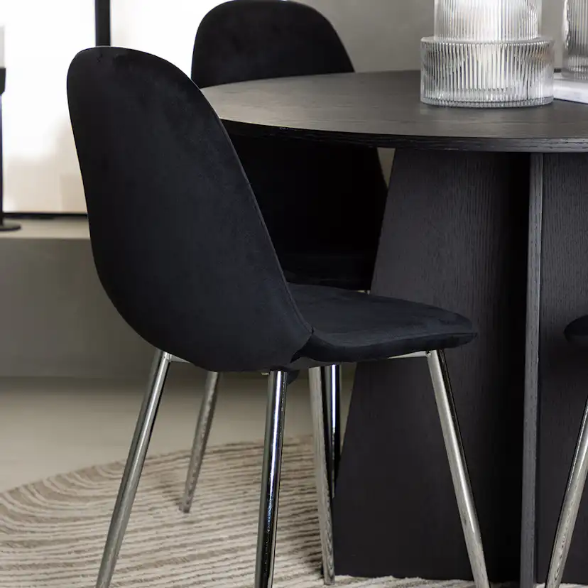 Spisegruppe Venture Home Bootcut Ø110 cm med 4 stk Polar Stoler
