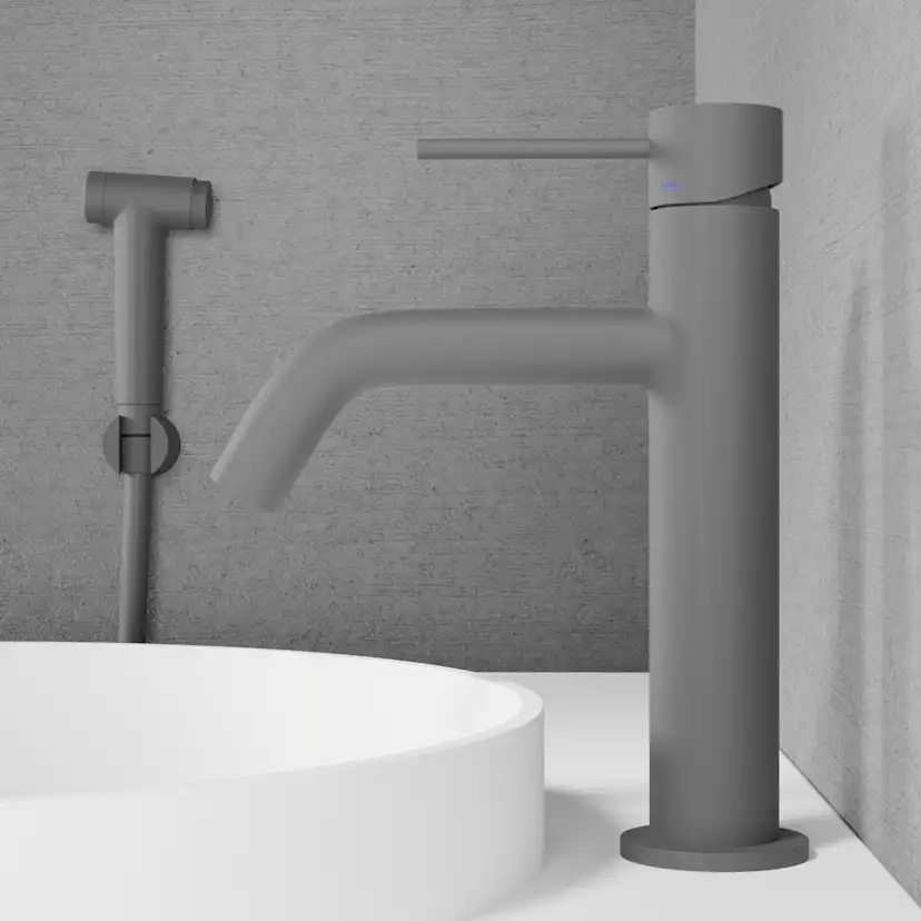 Servantbatteri Scandtap Steel Voyage Medium med Sidedusj