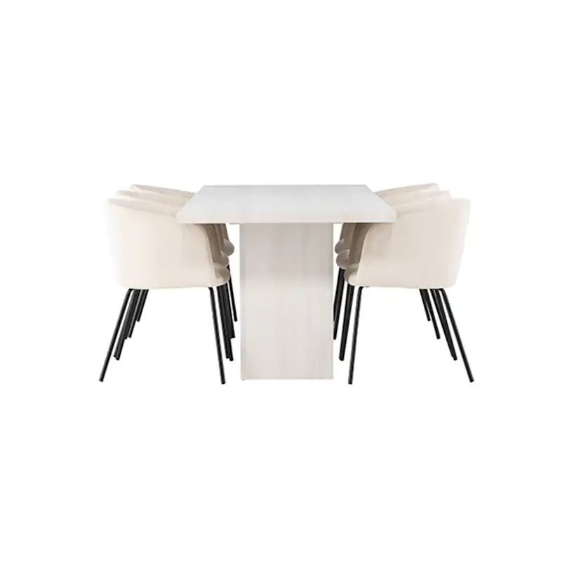 Spisegruppe Venture Home Olga med 6 stk Berit Stoler
