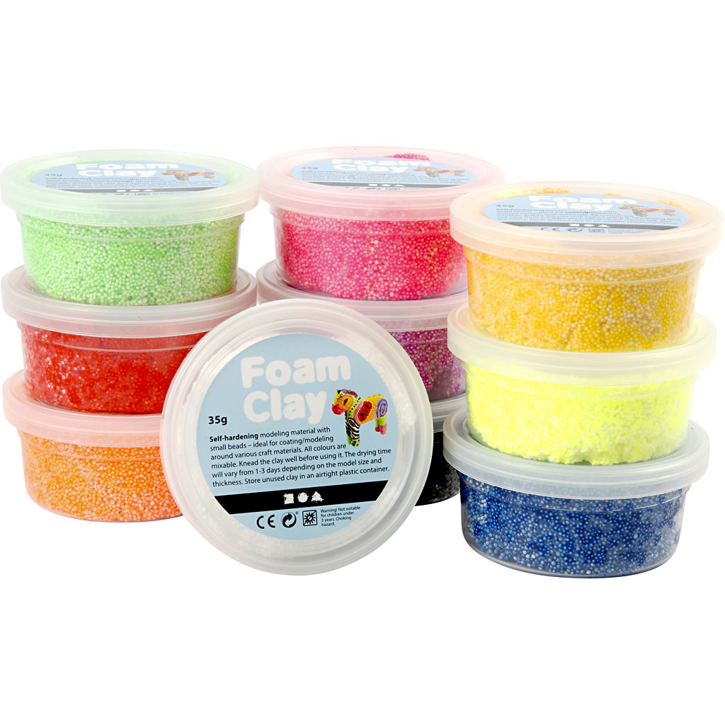 Foam Clay Creativ Company Ass Farger 10x35 g/1 Pk