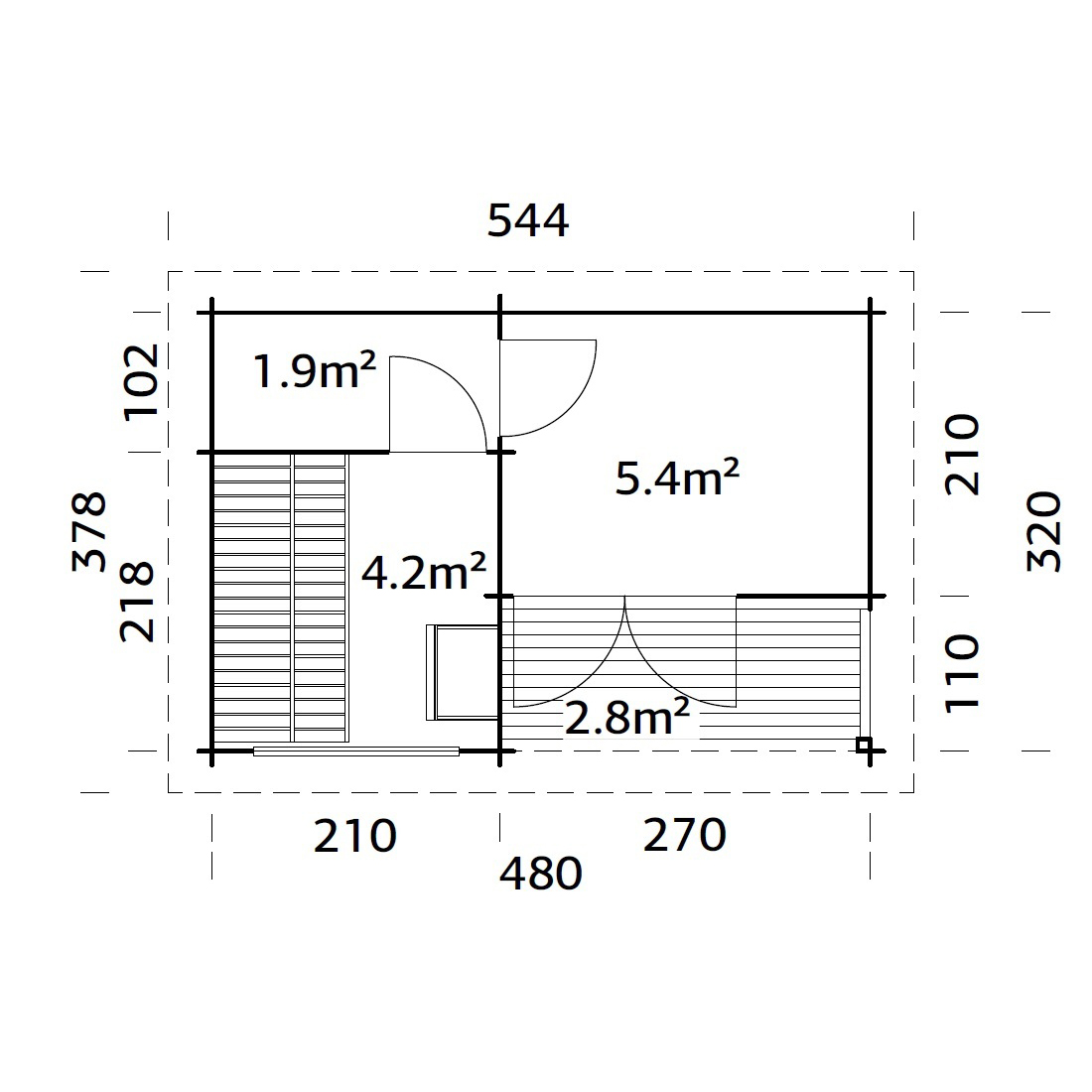 Badstue Palmako Sanna 11,5 M2