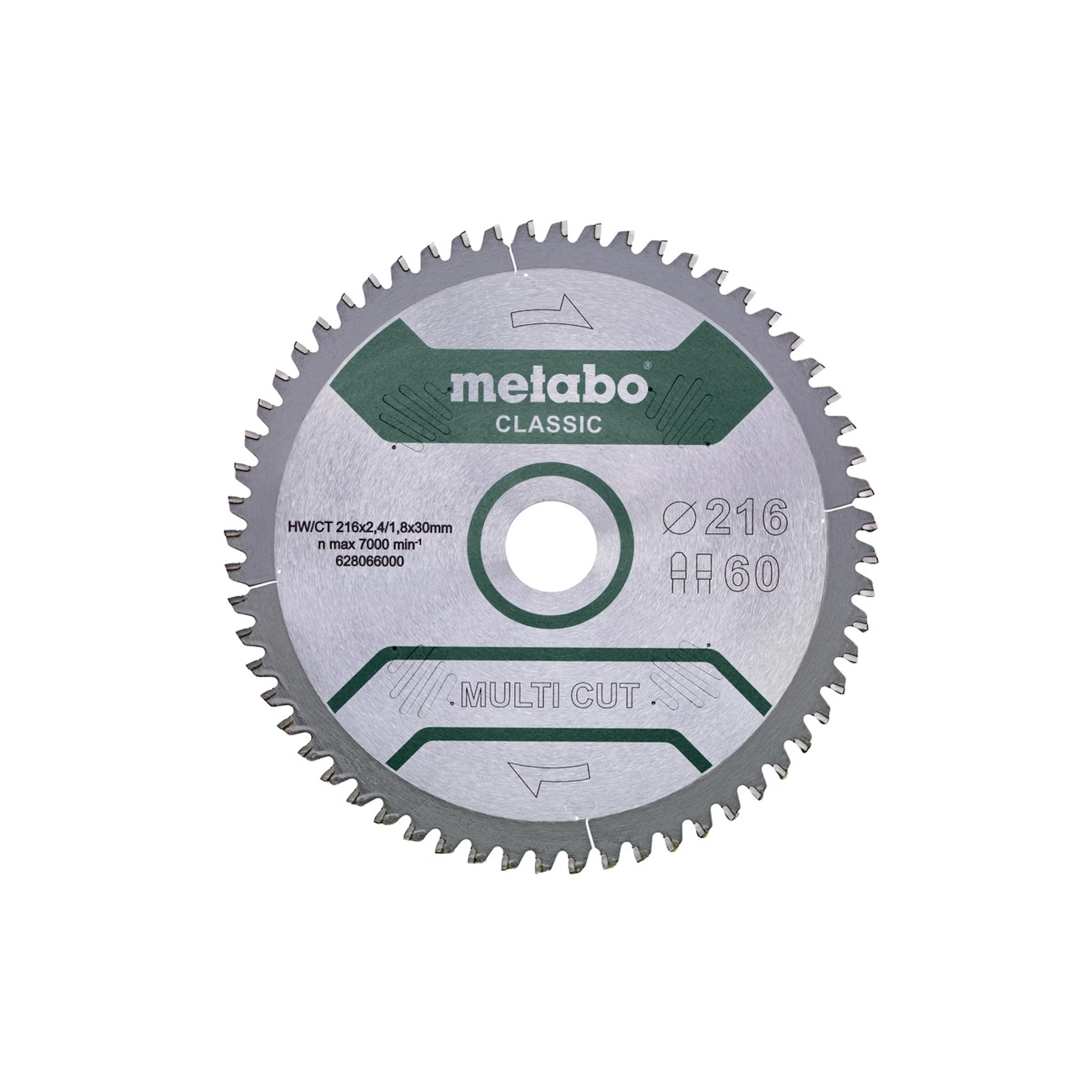 MultiCutClassic Metabo 216x30 60 t. KGS 5 gr. Neg.