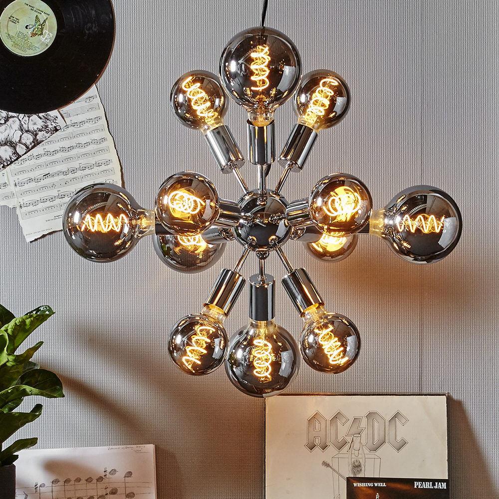 LED-Lampe Star Trading E27 G125 Decoled Spiral Smoke Dimbar 2W
