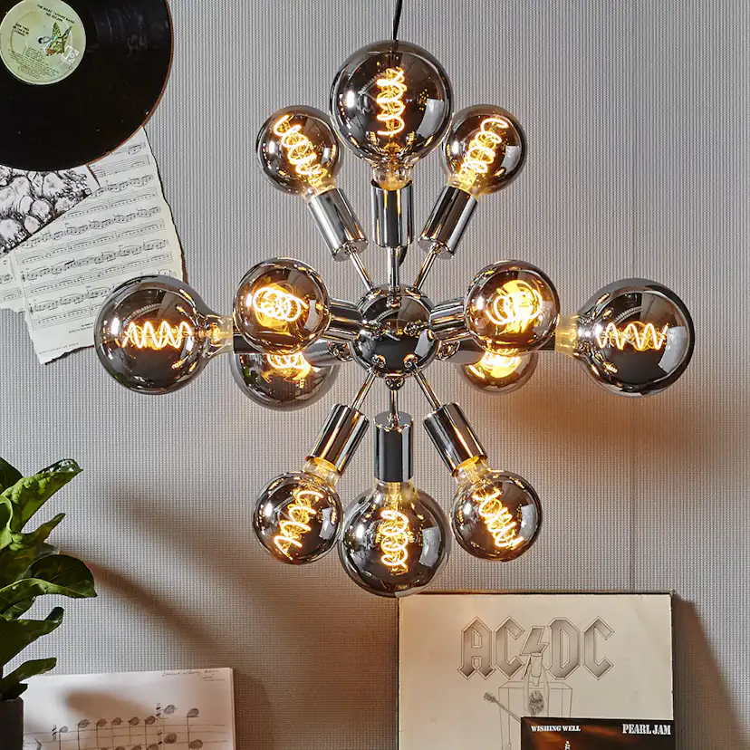 LED-Lampe Star Trading E27 G125 Decoled Spiral Smoke Dimbar 2W