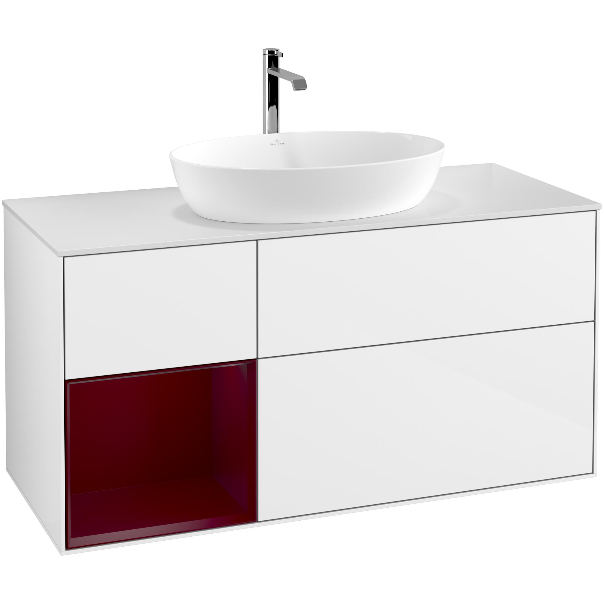 Tvättställsskåp Villeroy & Boch Finion med 3 Lådor Hylla och Bänkskiva för Fristående Tvättställ från Artis & Collaro | badrum - badrumsmobler - tvattstallsskap-och-kommod | KakelKungen
