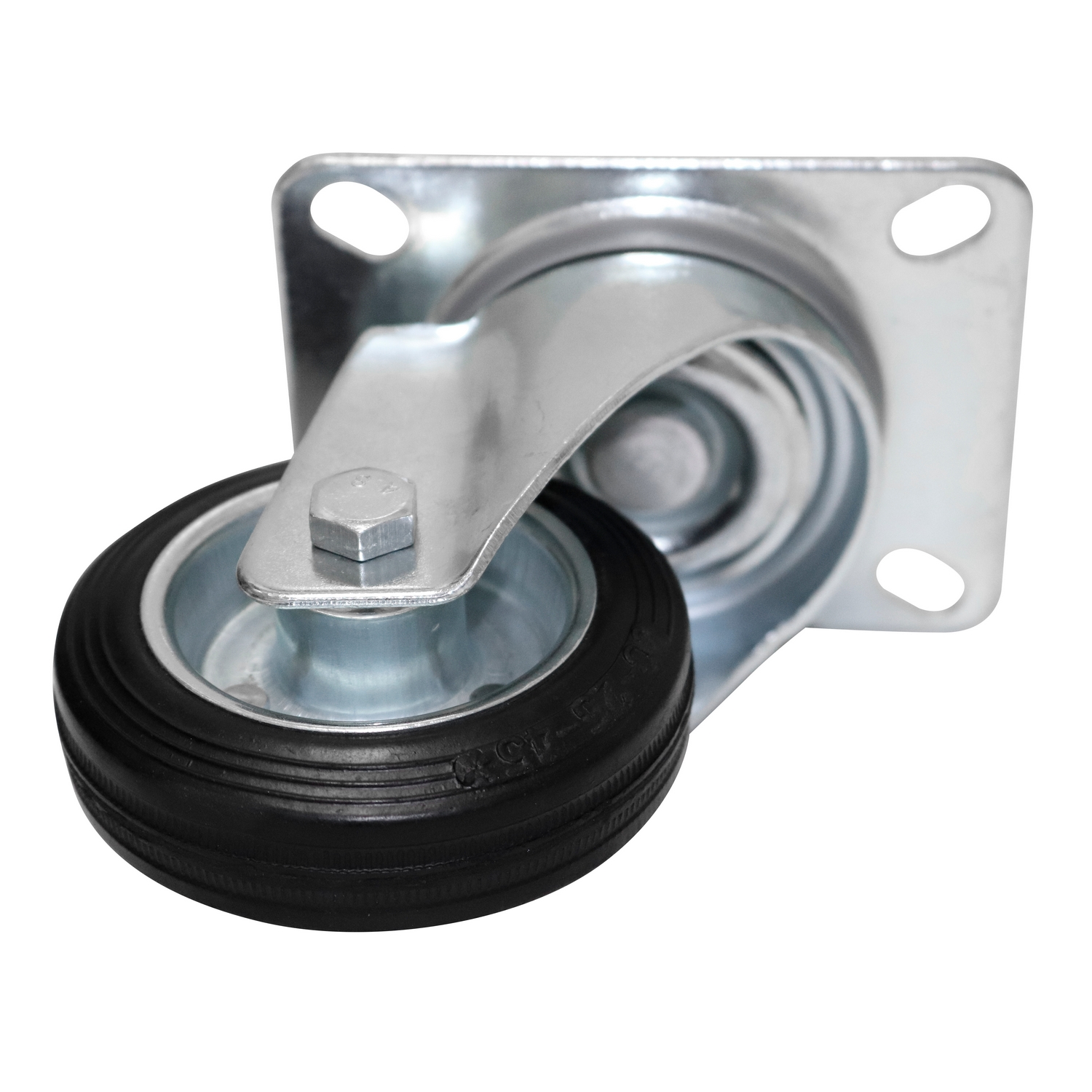 Transporthjul Home it med Plate Sort 80 mm