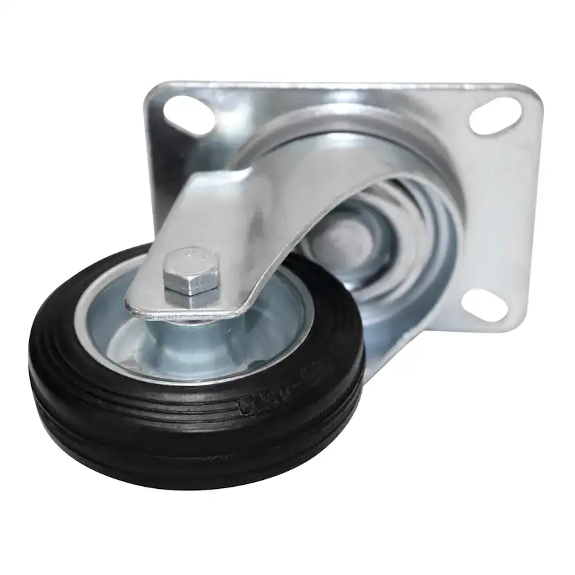 Transporthjul Home it med Plate Sort 80 mm