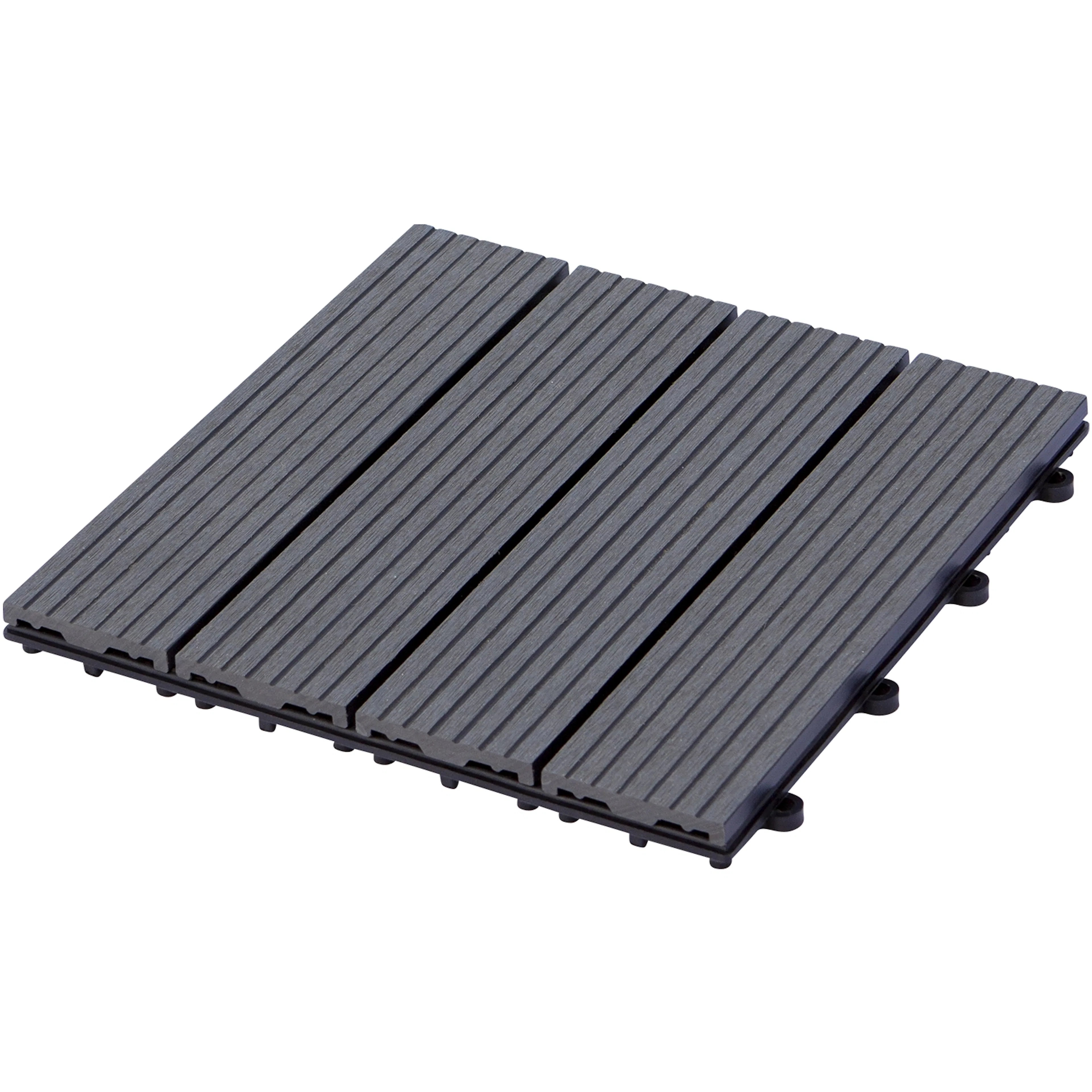 Terrasseflis PLUS Kompositt 30x30 cm 4 stk Skifergrå