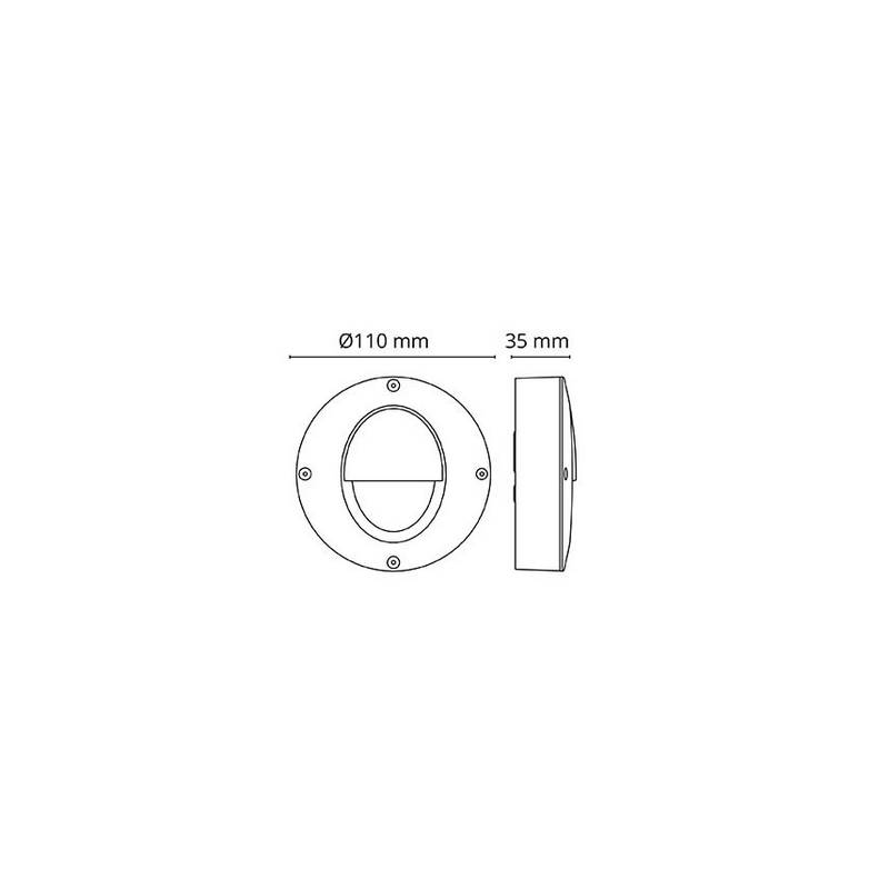 Downlight SG ARMATURER Callisto Wall Gr 3000K