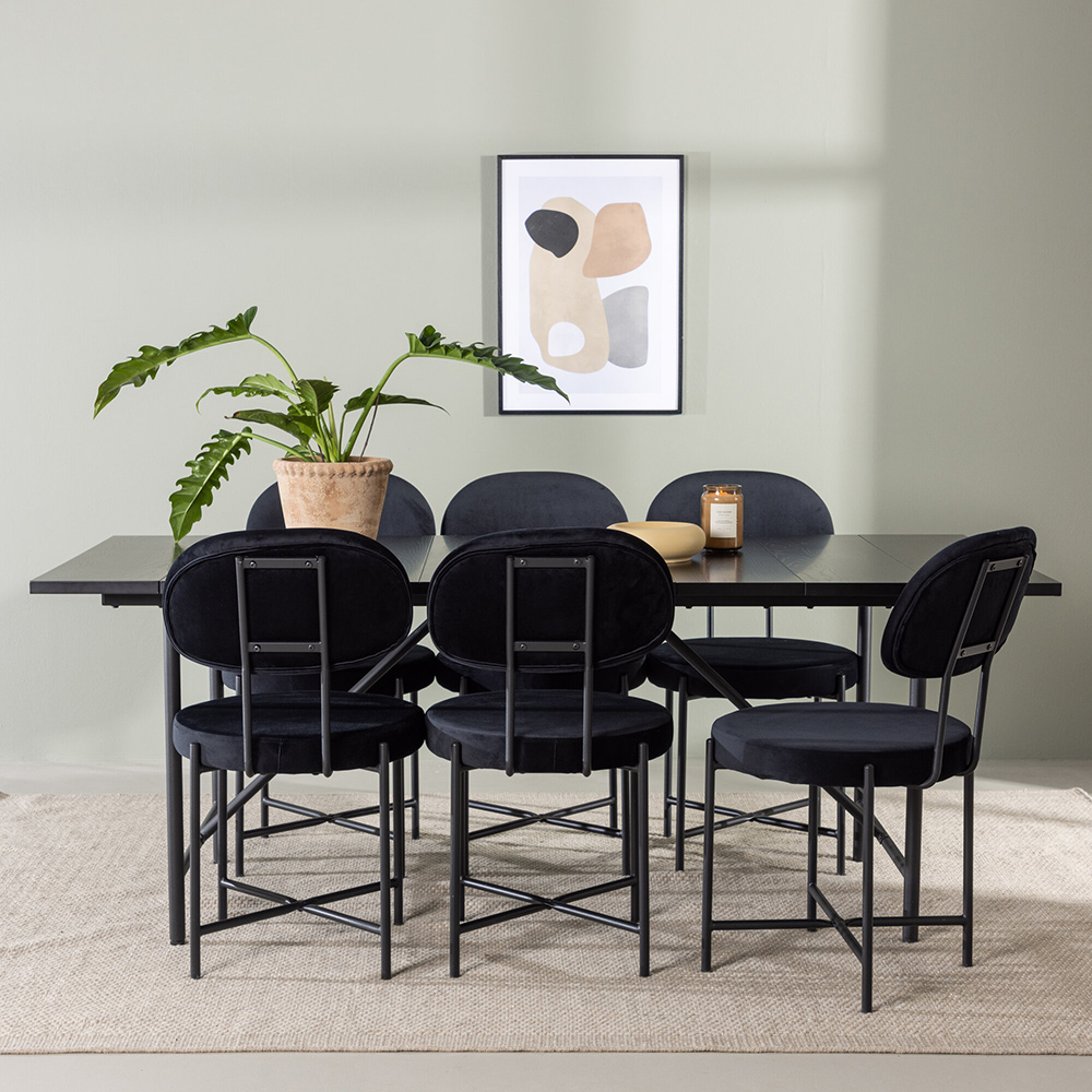 Spisegruppe Venture Home Astrid med 6 Stella Stoler
