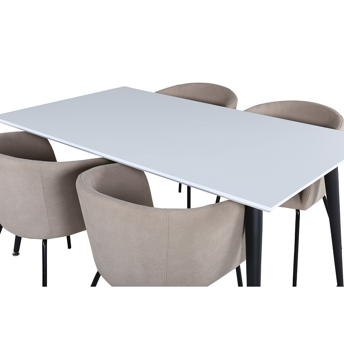 Spisegruppe Venture Home Jolie med 4 Bergen Stoler Polyesterlinen