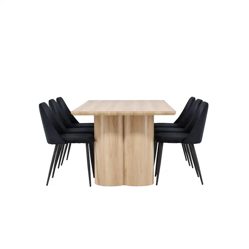 Spisegruppe Venture Home Olivia 210 med 6 stk Night Stoler