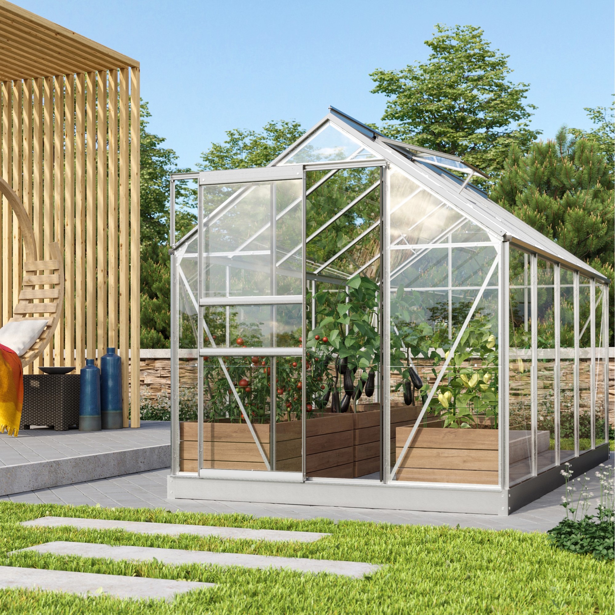 Drivhus Vitavia Venus 6,2 med Sokkel