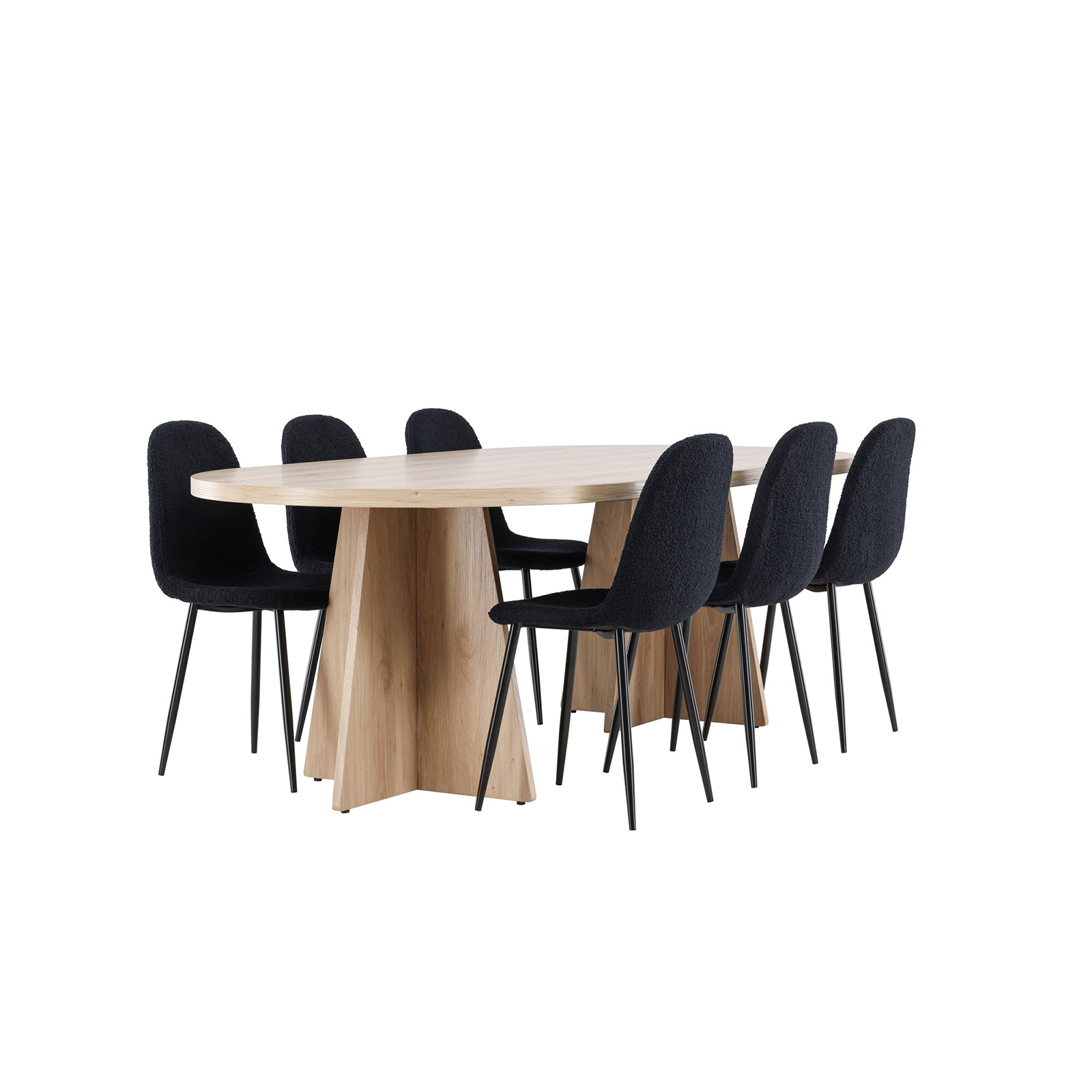 Spisegruppe Venture Home Bootcut 230 med 6 stk Polar Stoler Teddy