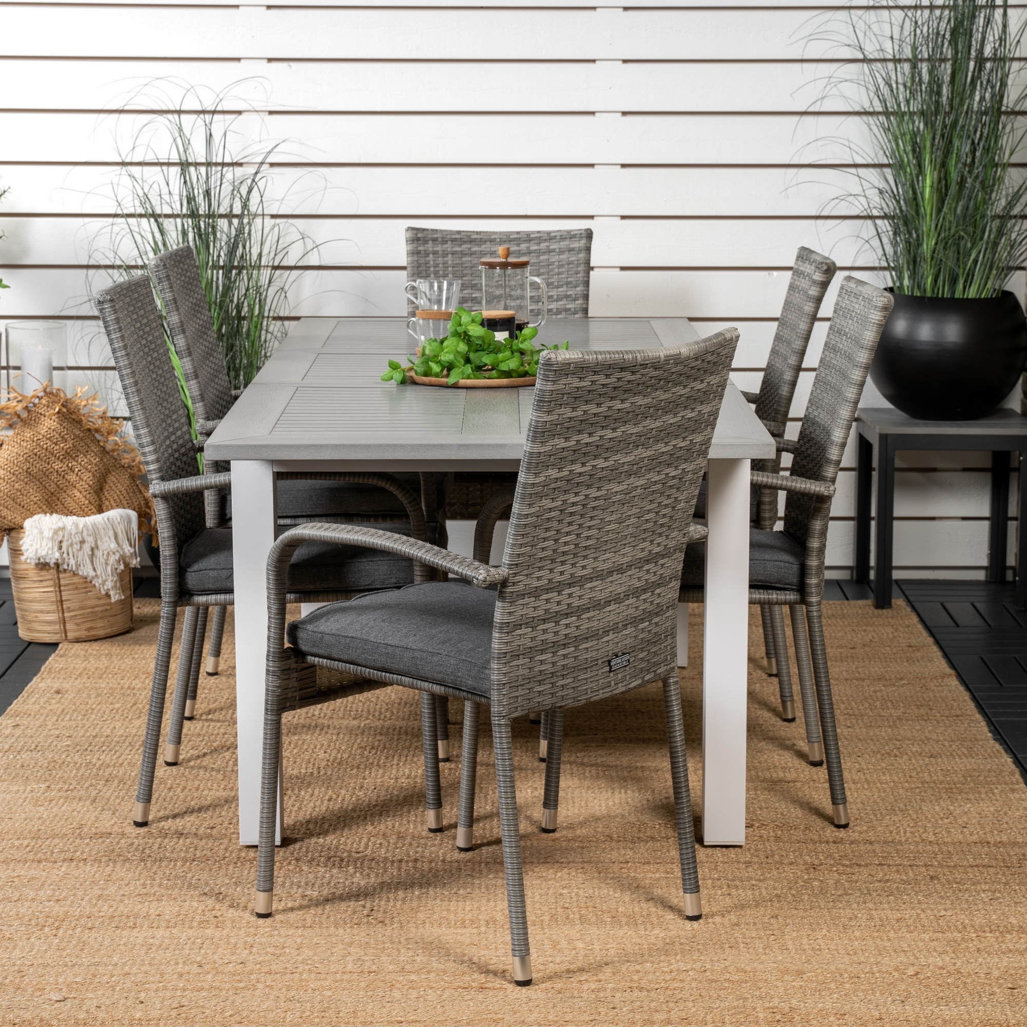 Spisegruppe Venture Home Aleyna 152/210 med 6 Asta Stoler