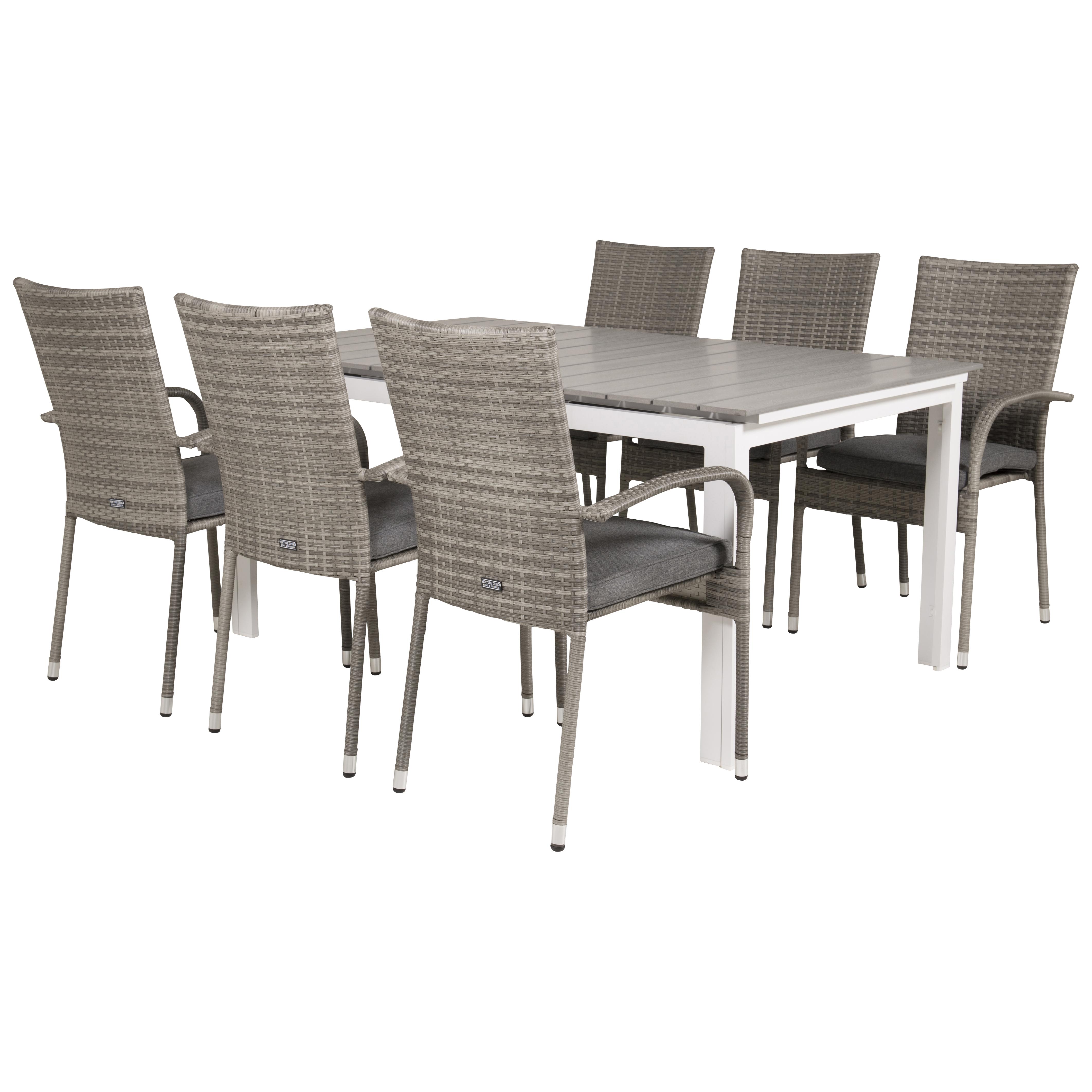 Spisegruppe Venture Home Lova 160/240 med 6 Asta Stoler