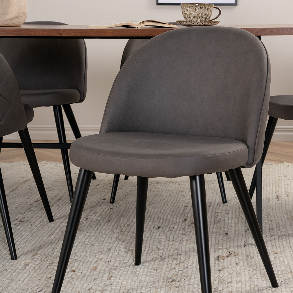 Spisegruppe Venture Home Chicago Spisebord og Valentina Stitcthes Spisestol Brun