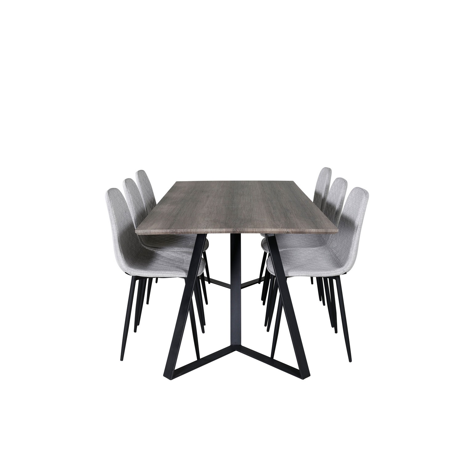 Spisegruppe Venture Home Madde med 6 Phoi Stoler Polyester