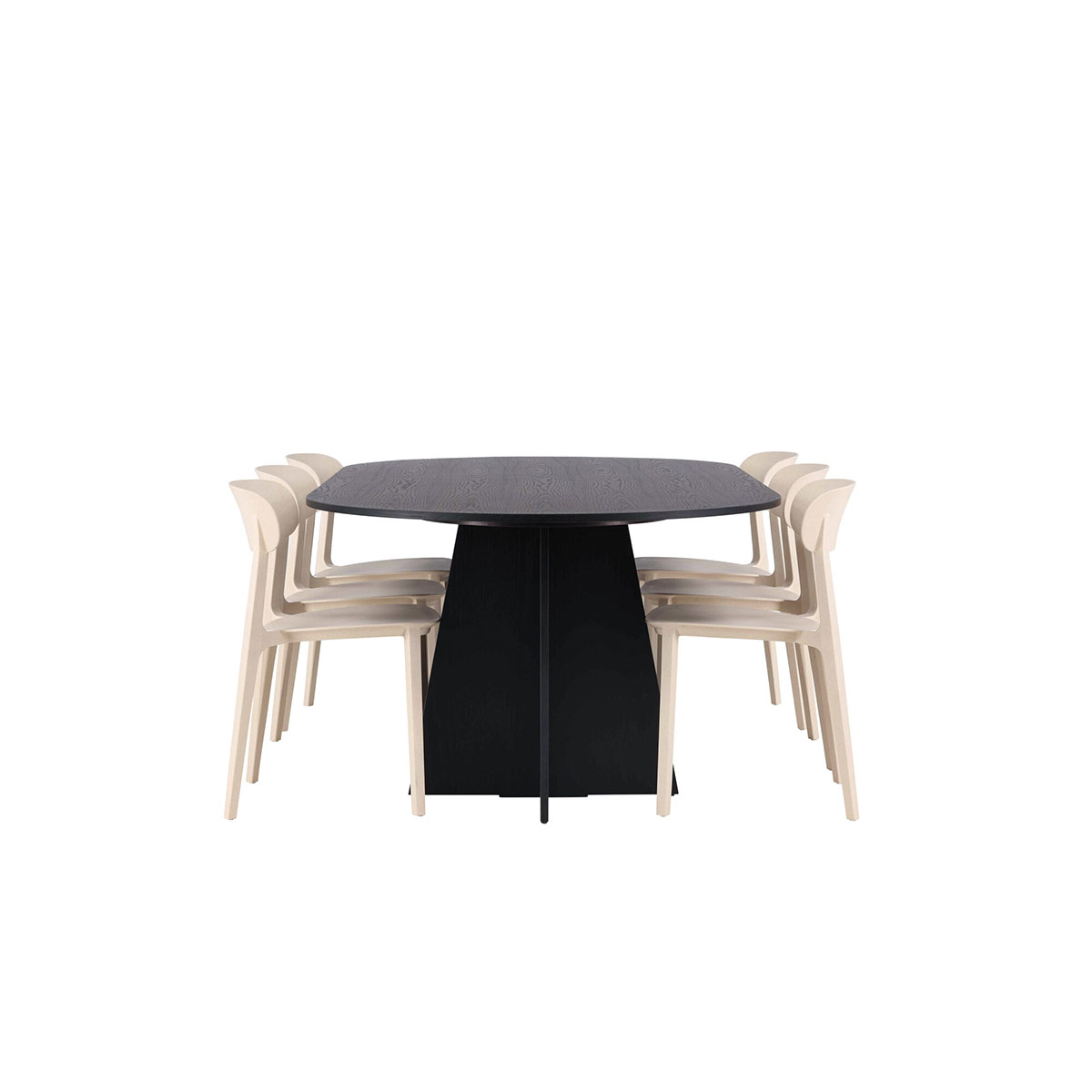 Spisegruppe Venture Home Bootcut Oval med 6 stk Åstol