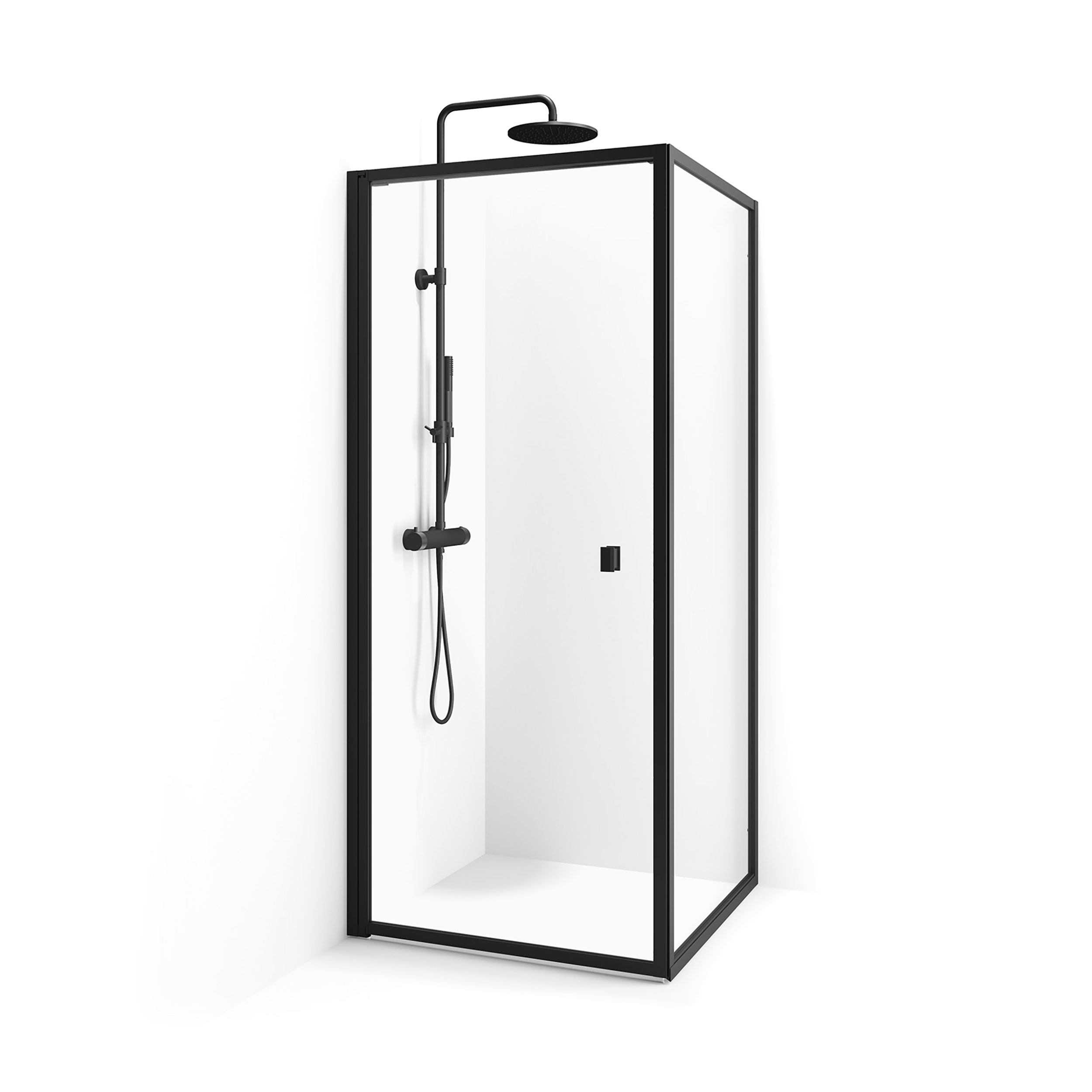 Duschhörn Macro Design Empire Swing Svart Klarglas