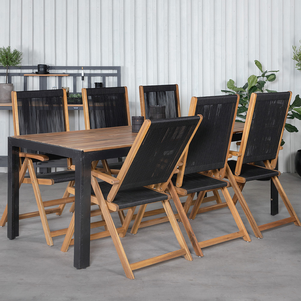 Spisegruppe Venture Home Bois med 6 Lumi Stoler