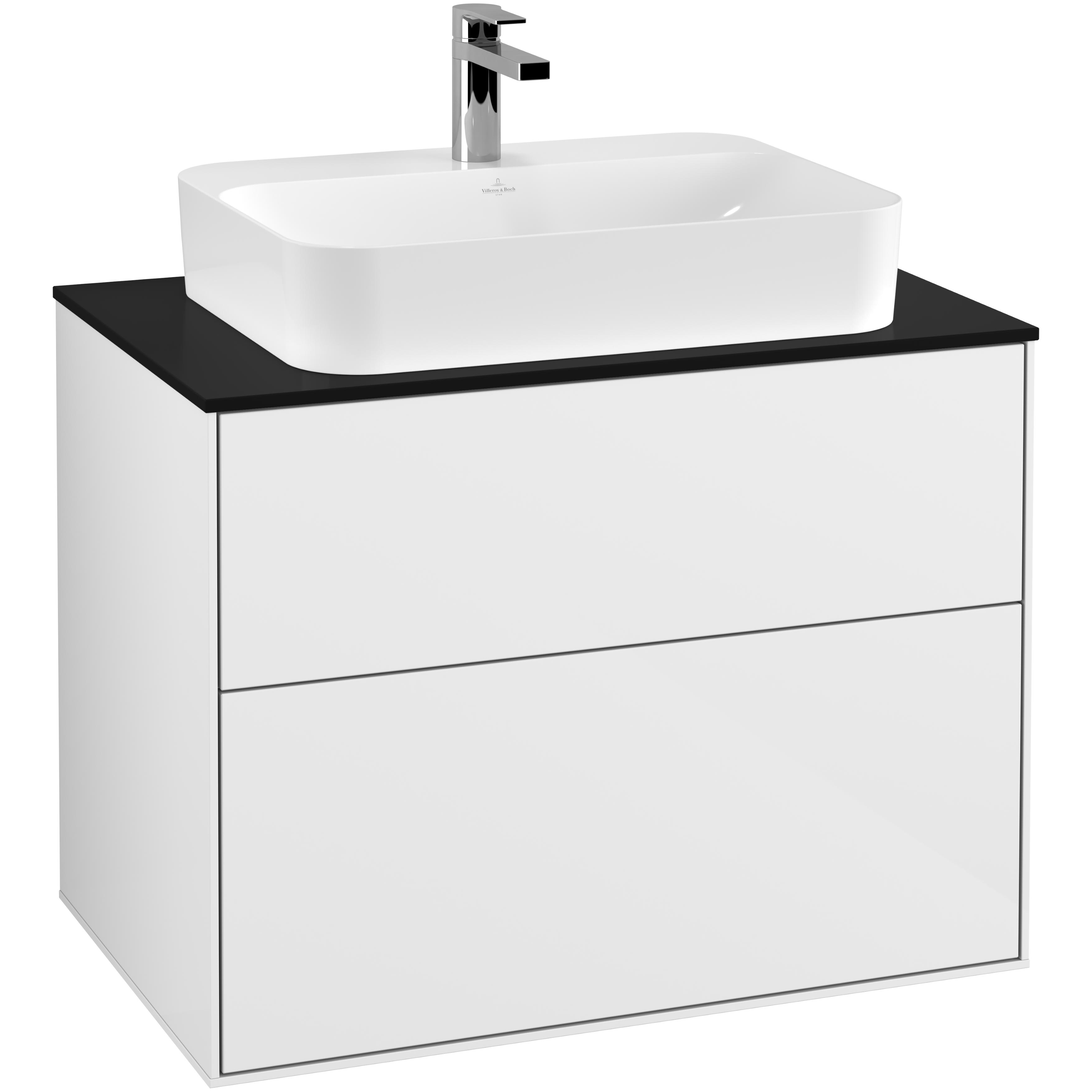 Tvättställsskåp Villeroy & Boch Finion med 2 Lådor och Bänkskiva för Ytmonterat Tvättställ | badrum - badrumsmobler - tvattstallsskap-och-kommod | KakelKungen