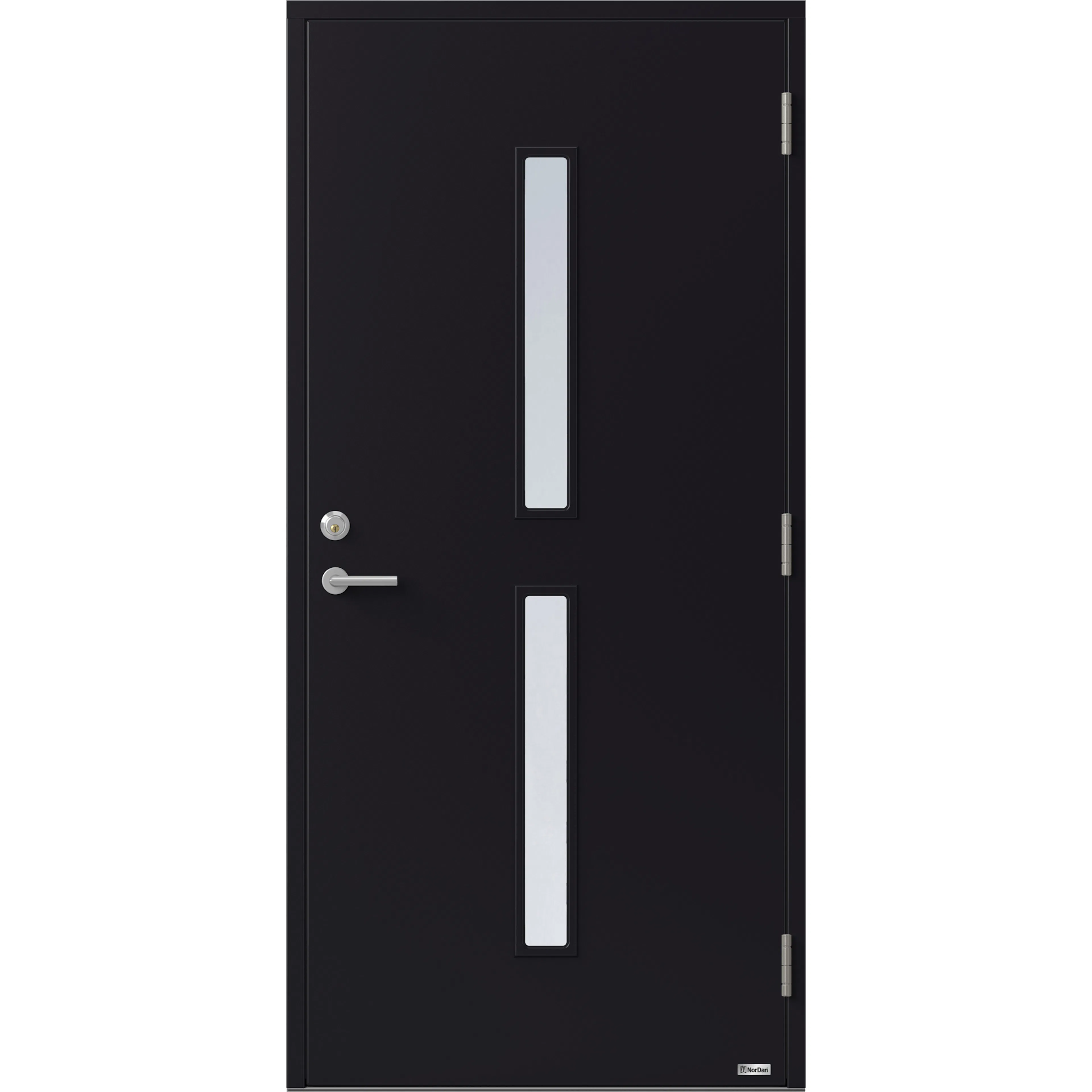 Ytterdør NorDan Rena 2, BxH: 90x200 cm, Venstre, Svart NCS RAL 9005