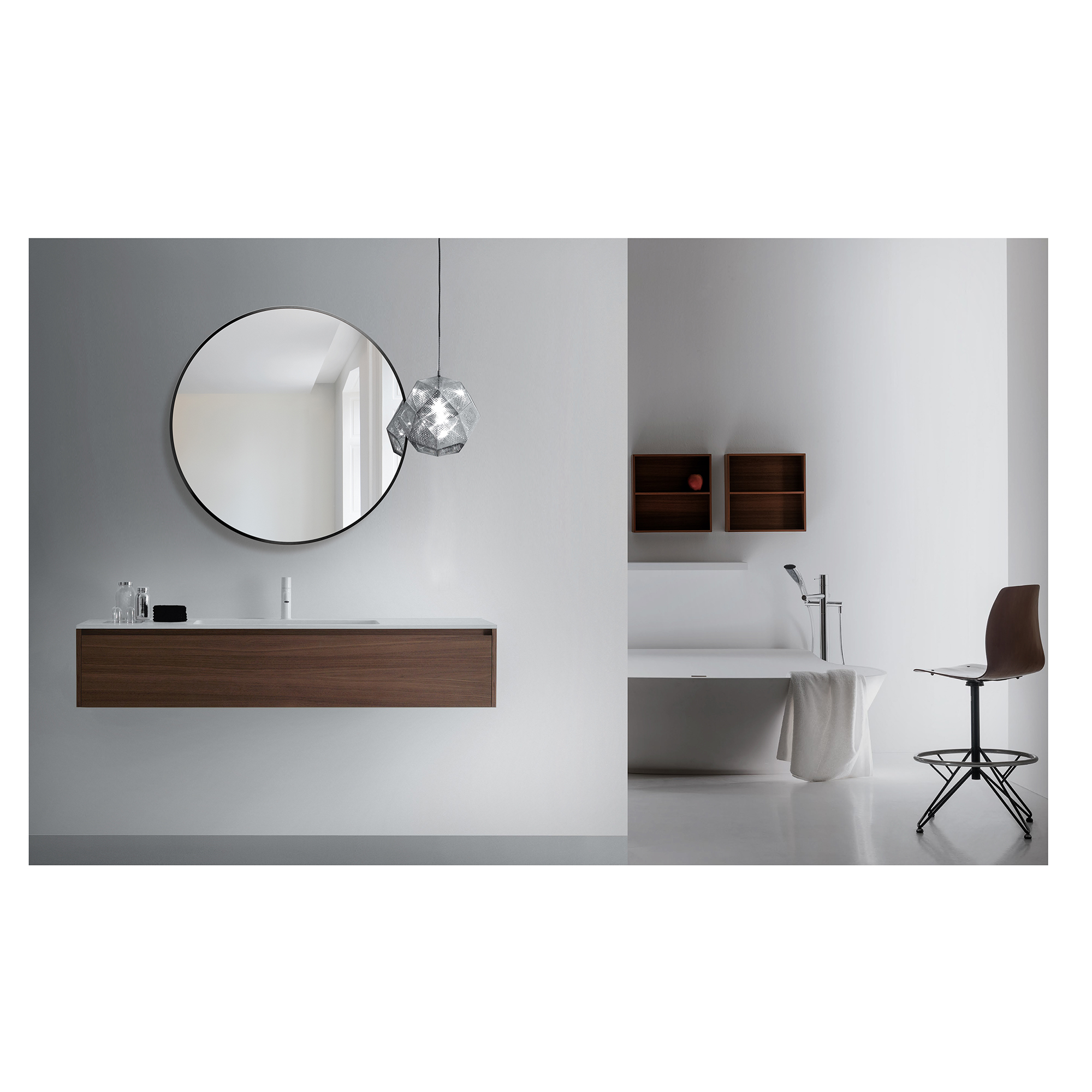 SPEIL BATHLIFE GLAM 1200 ROUND SVART RAM 1200 mm