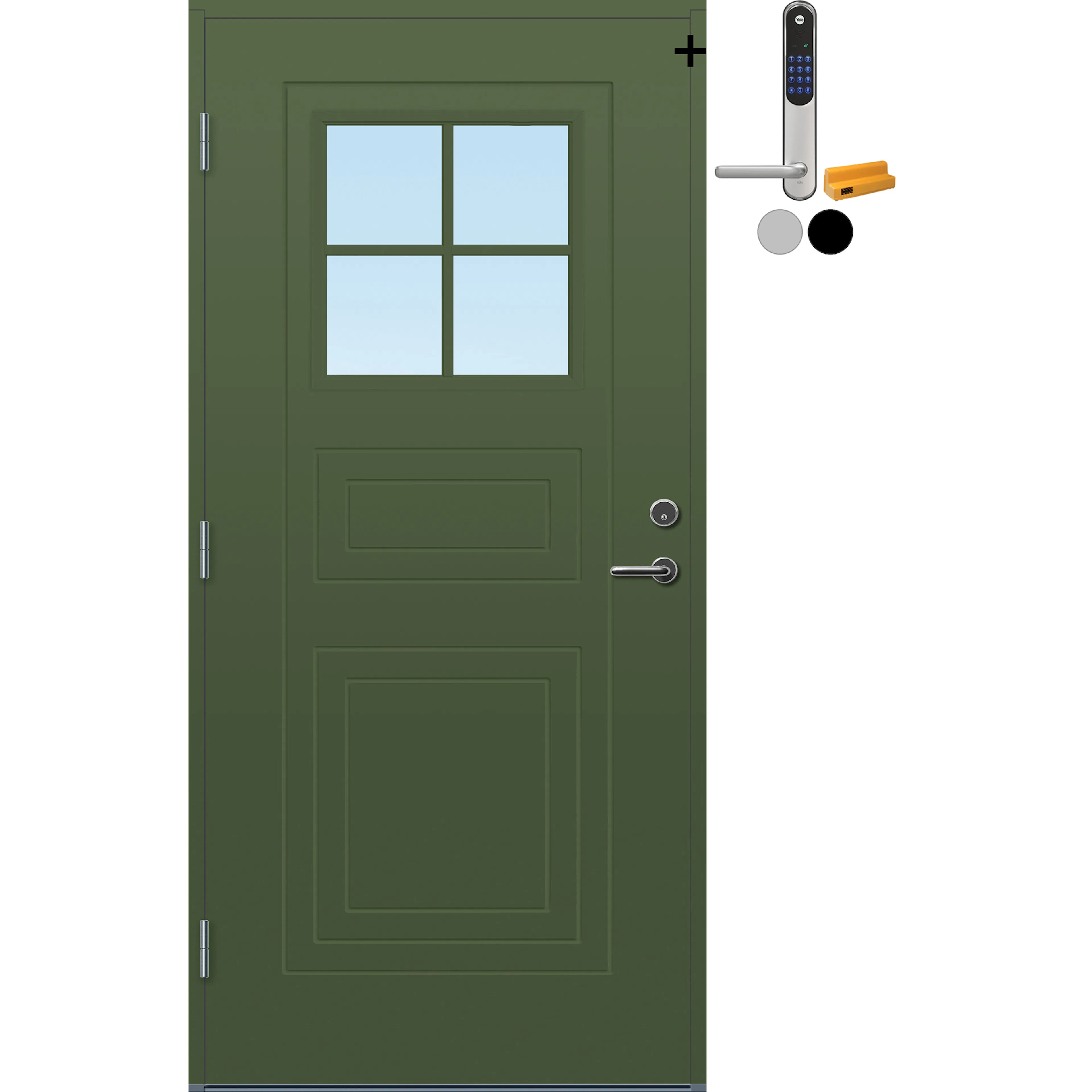 Ytterdør Bygg1 Utvik Cotswold med Yale Doorman Classic Home