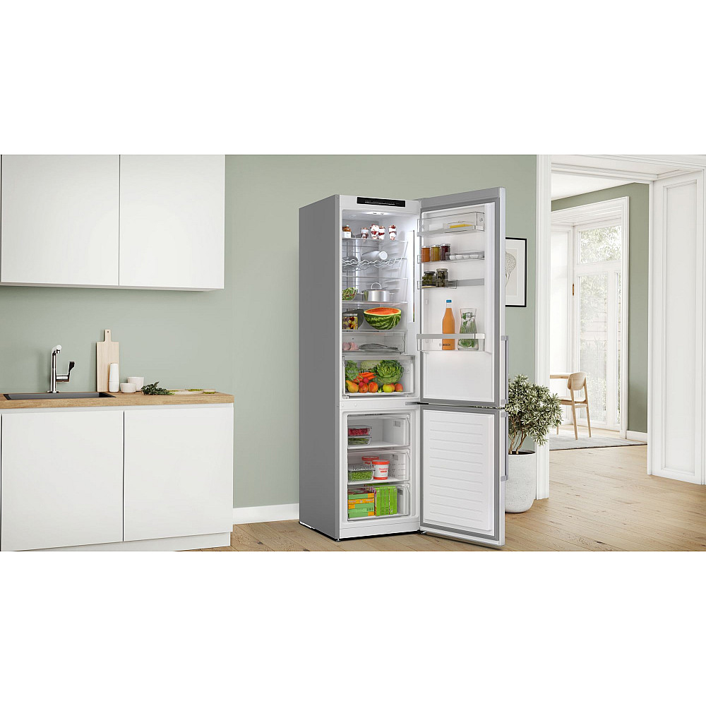 Frittstående Kjøleskap/Fryser Bosch Serie 6 KGN39AIAU Rustfri med LED-Belysning