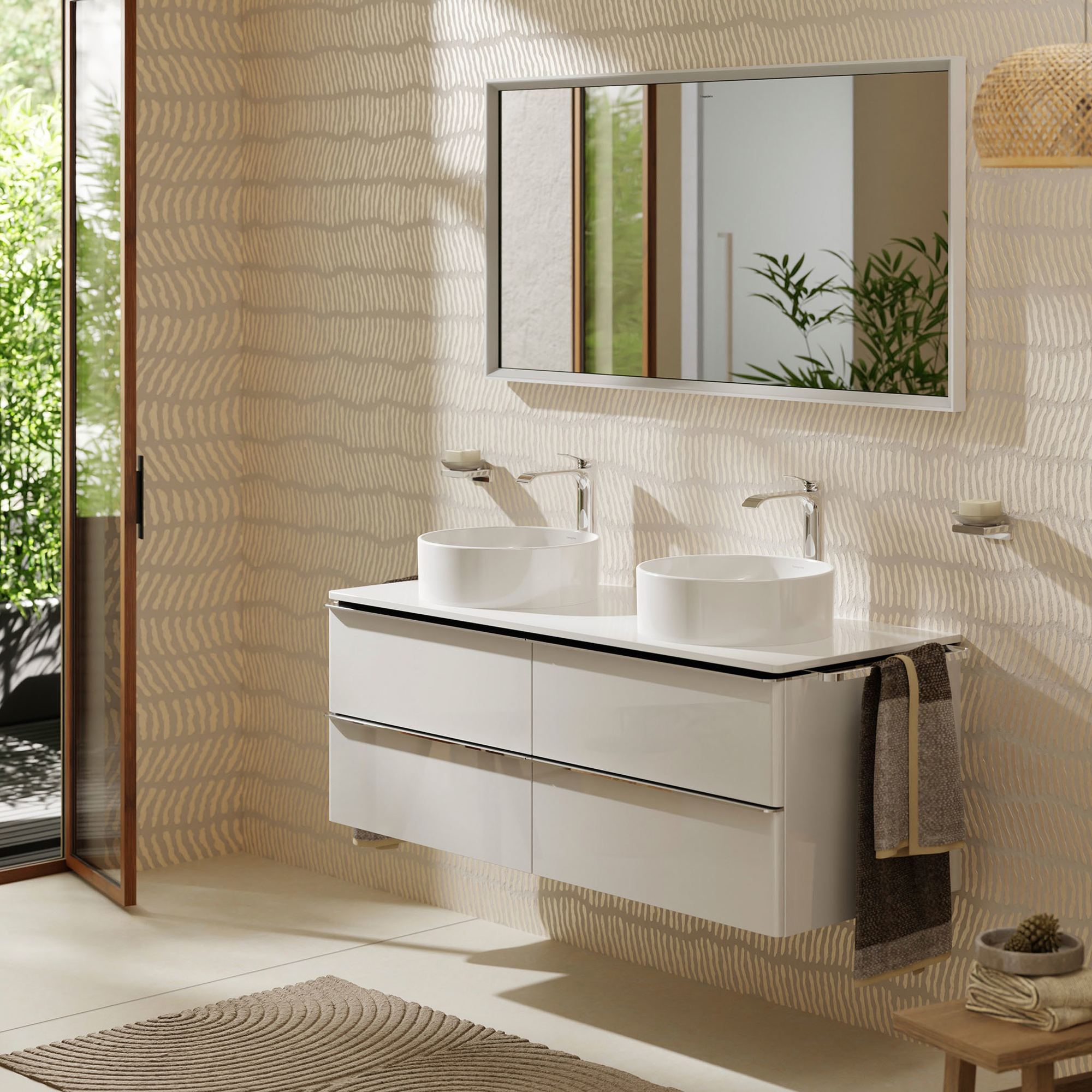 Servantbatteri Hansgrohe Vivenis 250 Waterfall uten Bunnventil