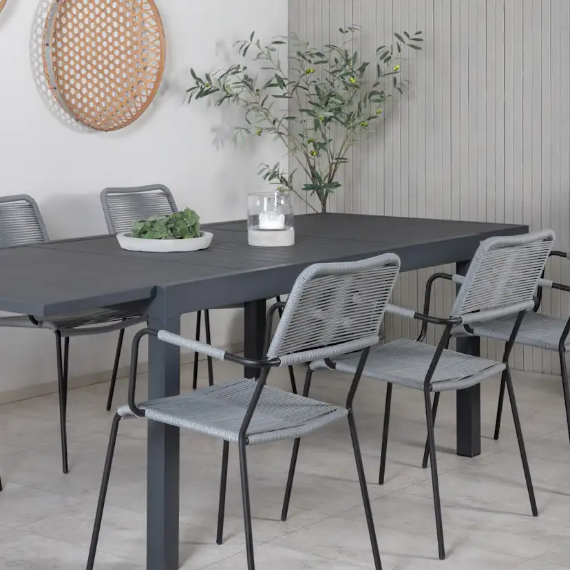 Spisegruppe Venture Home Marbella med 6 Levi Stoler